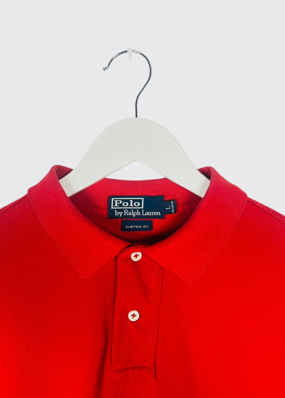 Polo Ralph Lauren Logo Brodé Uni Rouge - L (B23)