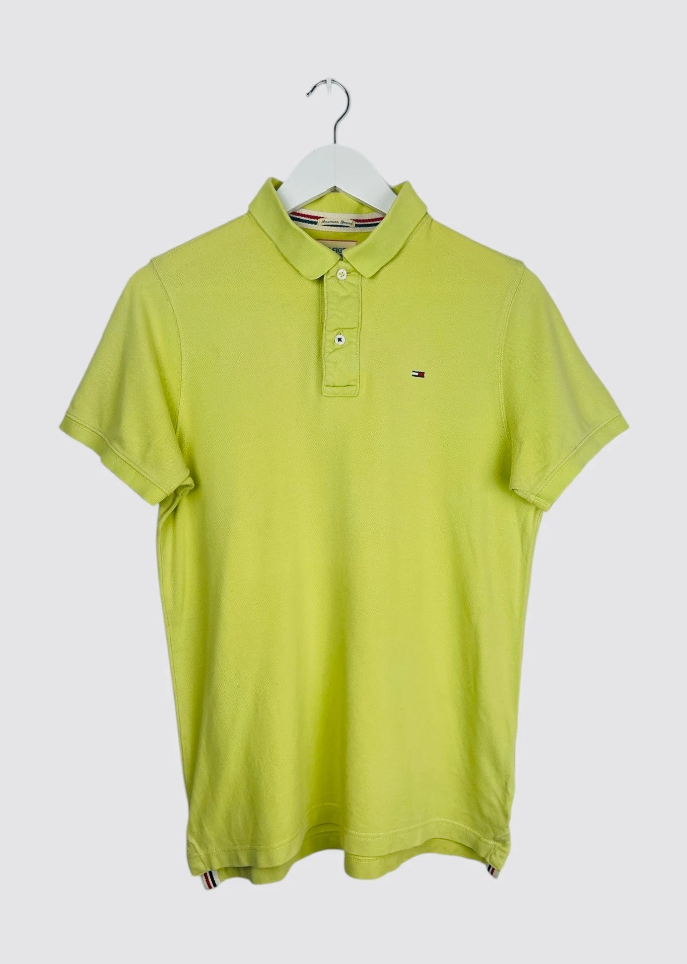 Polo Tommy Hilfiger Logo Brodé Uni Vert - M (B47)