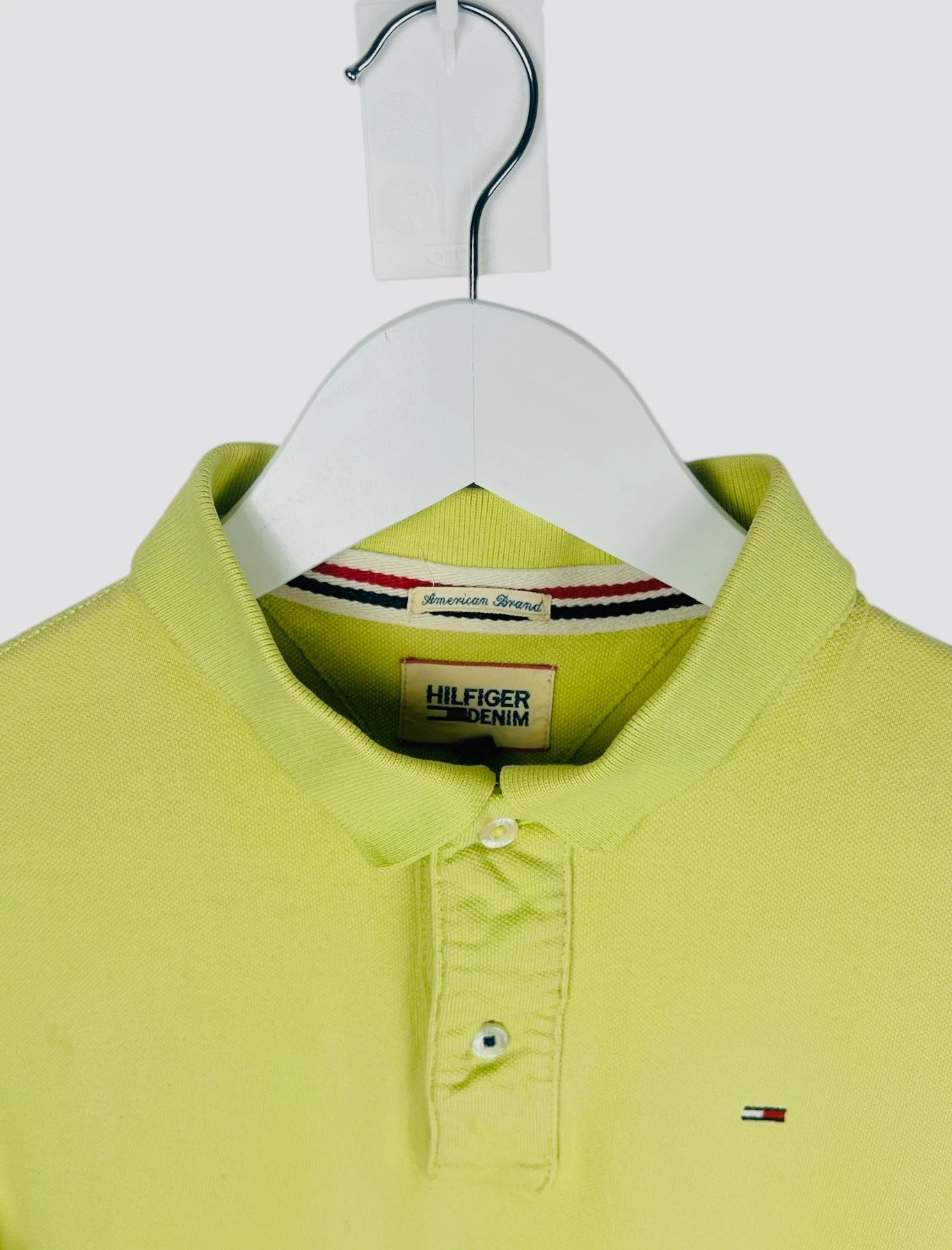 Polo Tommy Hilfiger Logo Brodé Uni Vert - M (B47)