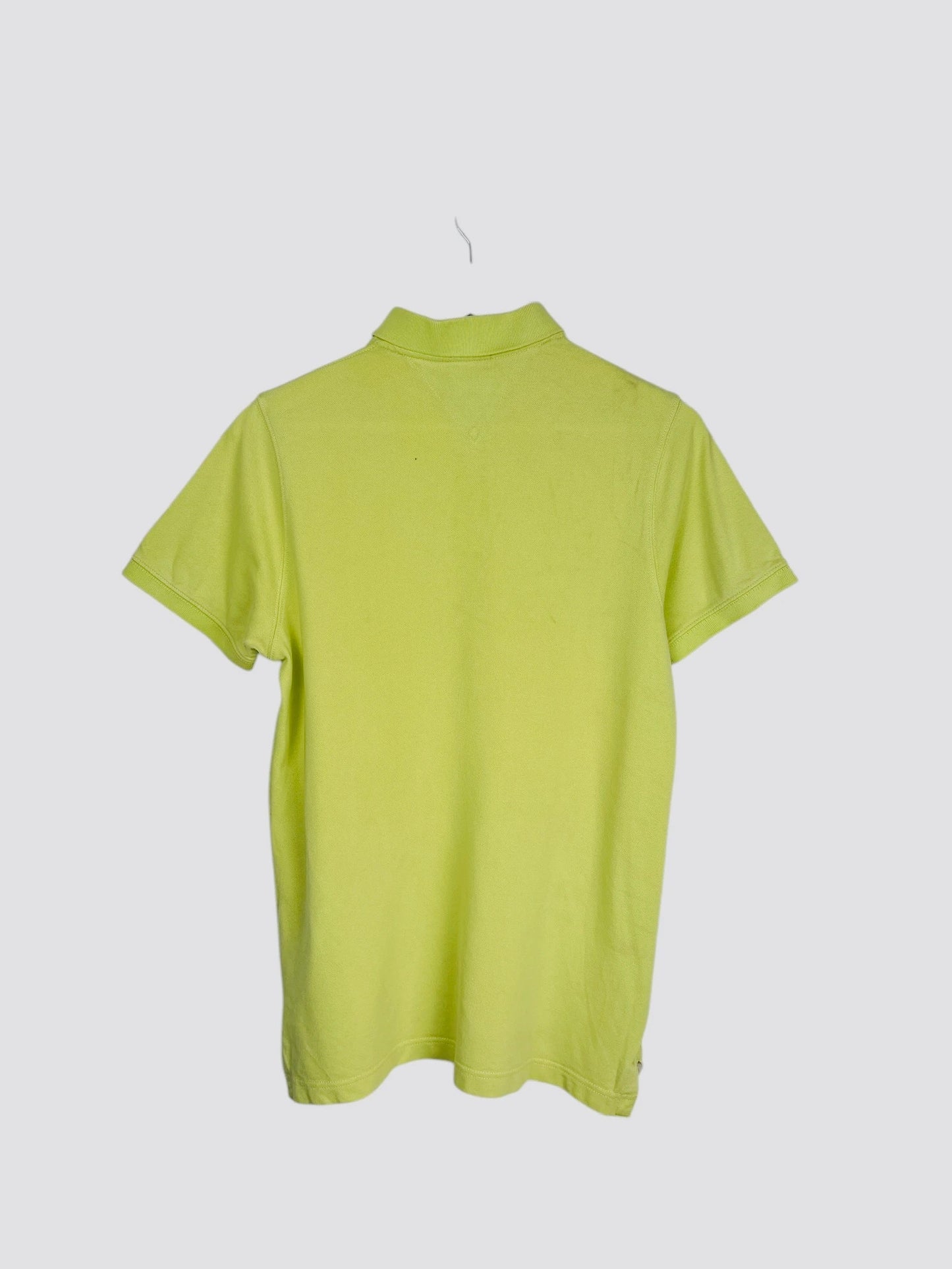 Polo Tommy Hilfiger Logo Brodé Uni Vert - M (B47)