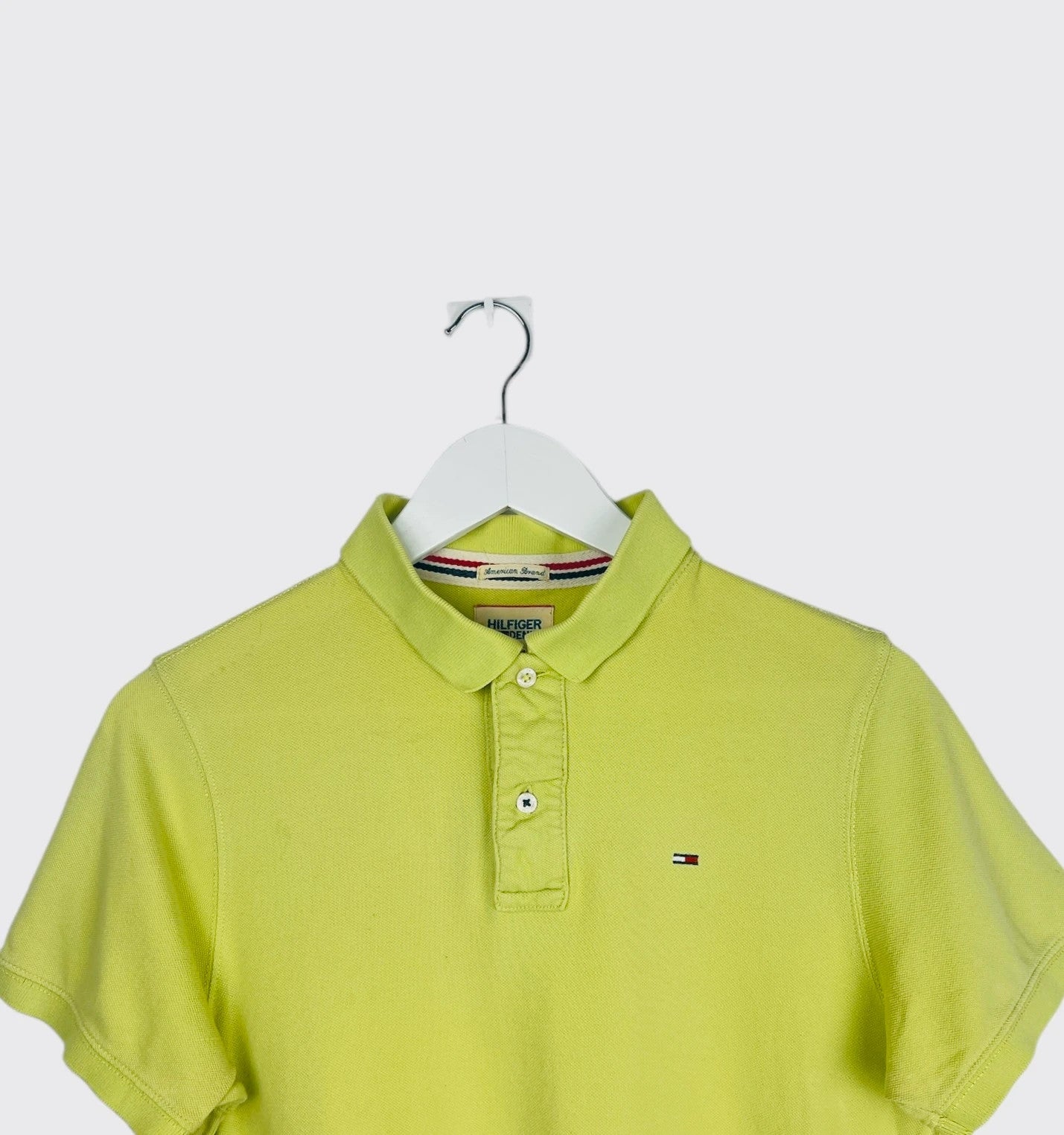 Polo Tommy Hilfiger Logo Brodé Uni Vert - M (B47)