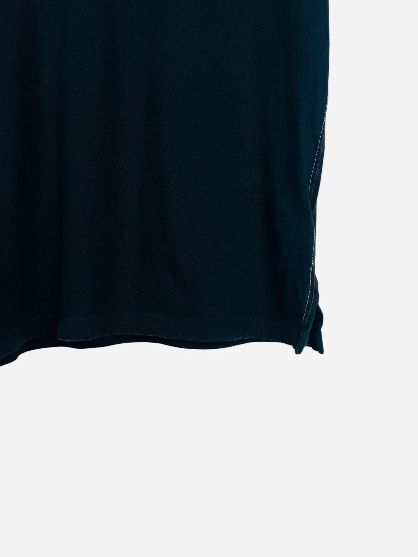 Polo Tommy Hilfiger Logo Brodé Uni Vintage Noir - XL (B57)