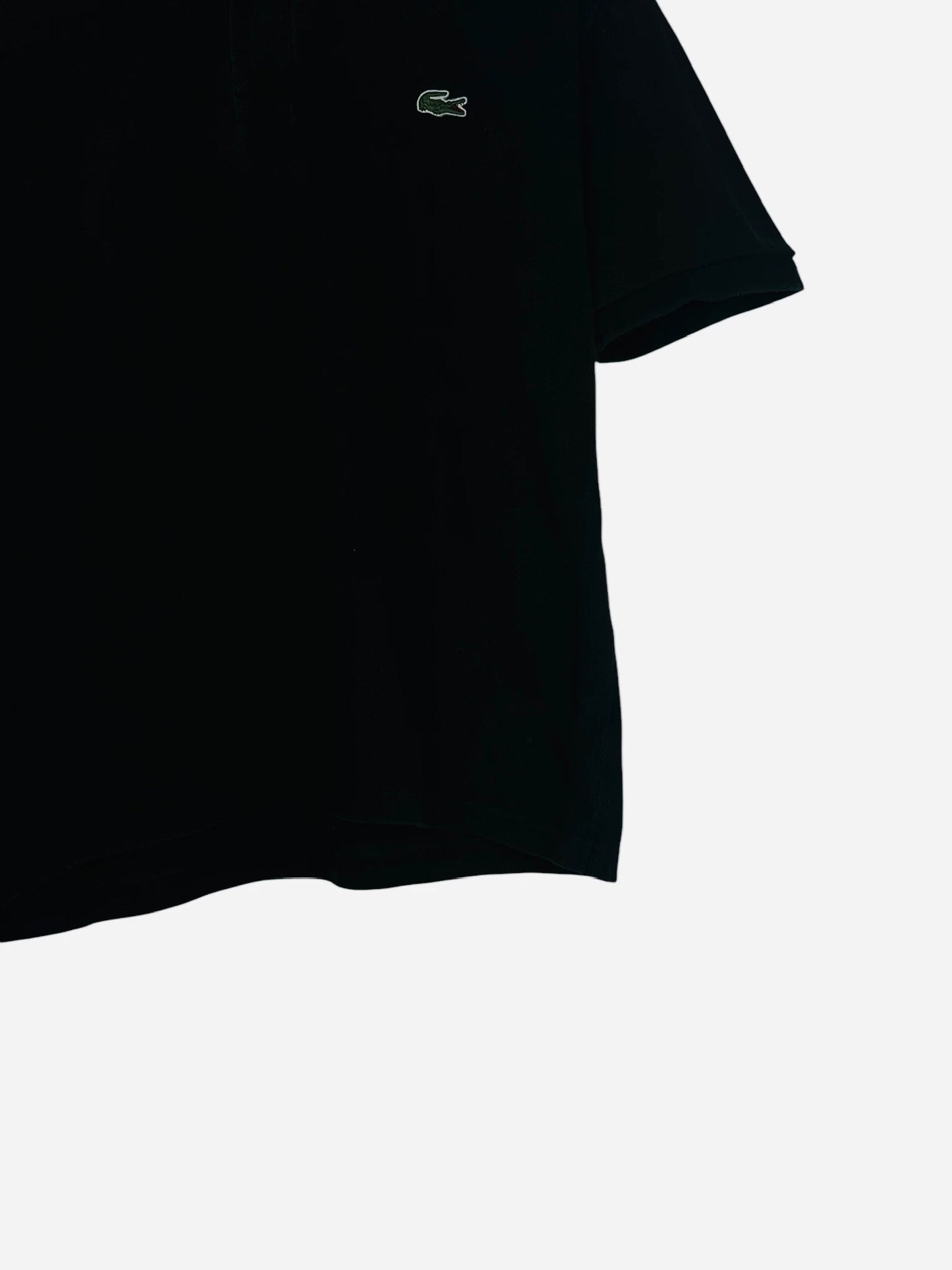 Polo Lacoste Brodé Uni Vintage Summer Noir - M (B58)
