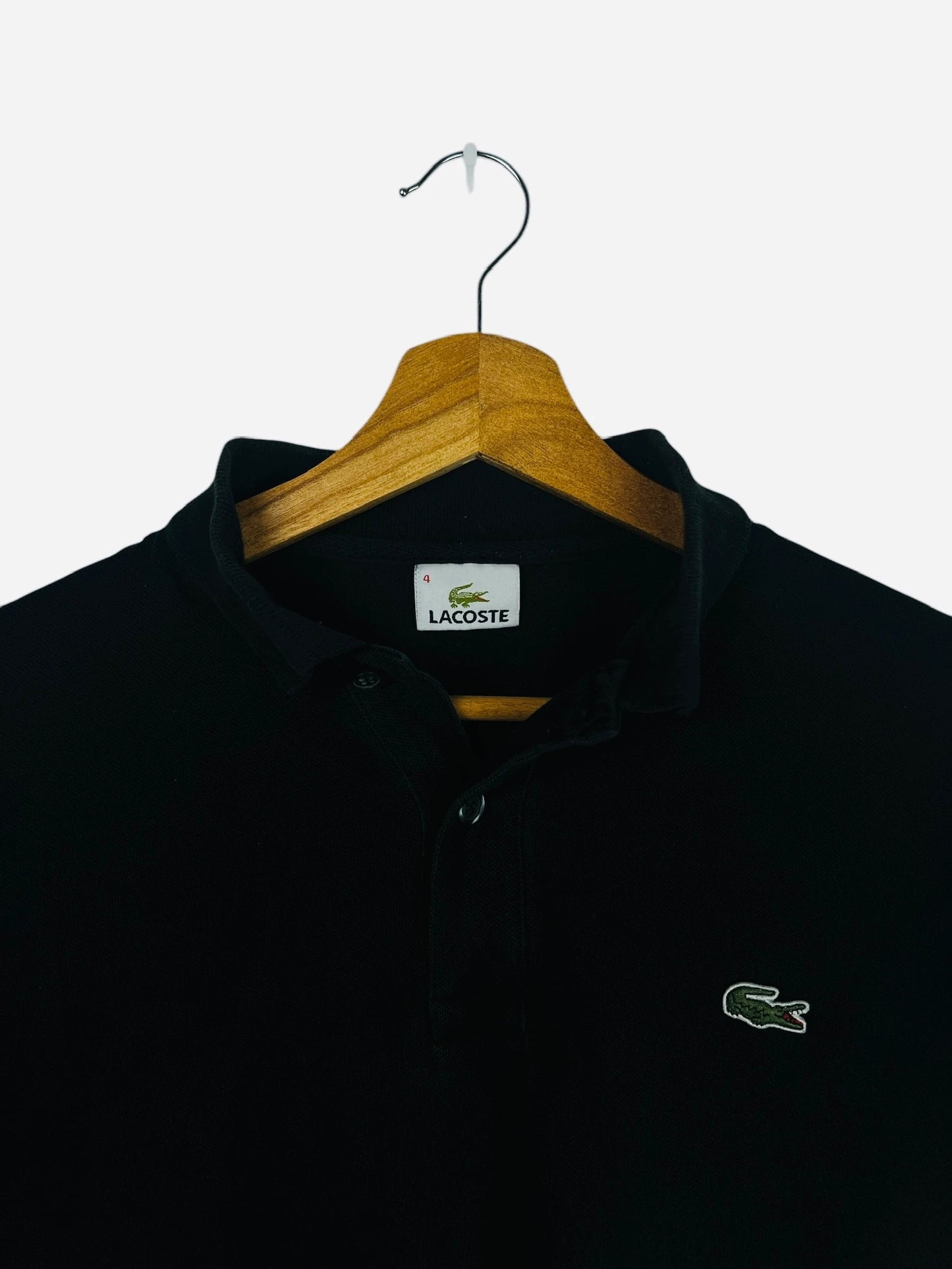 Polo Lacoste Brodé Uni Vintage Summer Noir - M (B58)