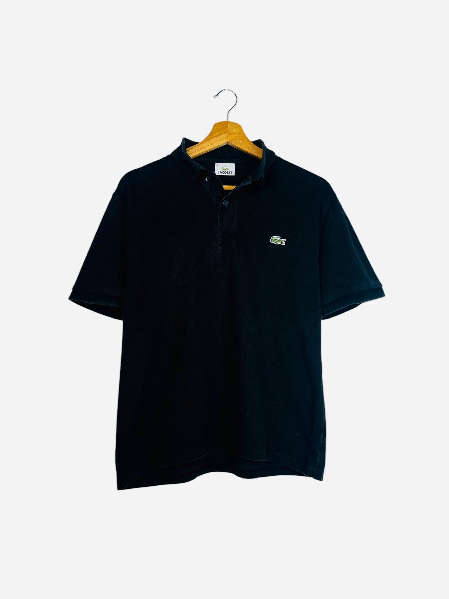 Polo Lacoste Brodé Uni Vintage Summer Noir - M (B58)