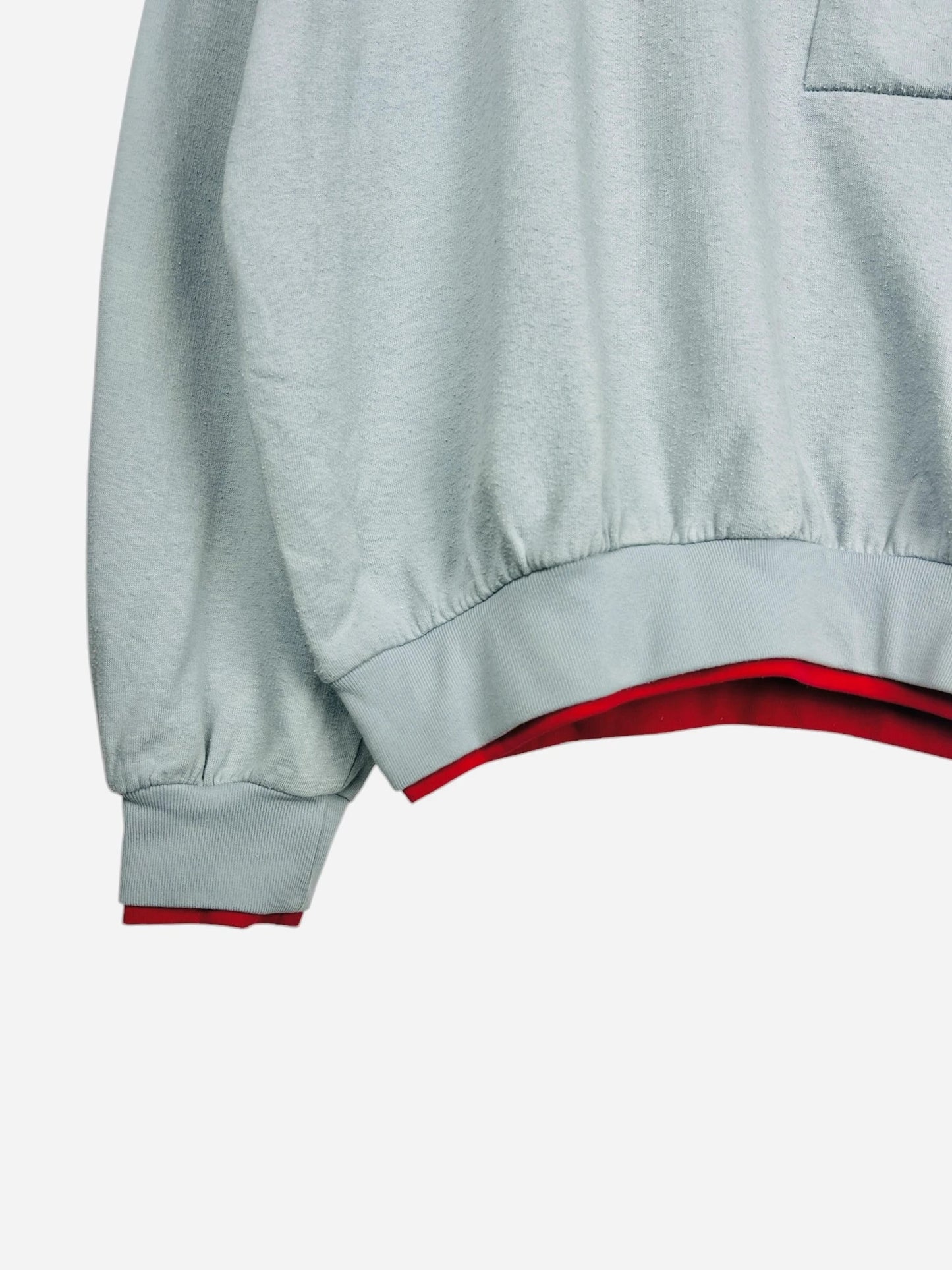 Sweat Pull Crewneck Lacoste Vintage Gris & Rouge 90' - L (B59)
