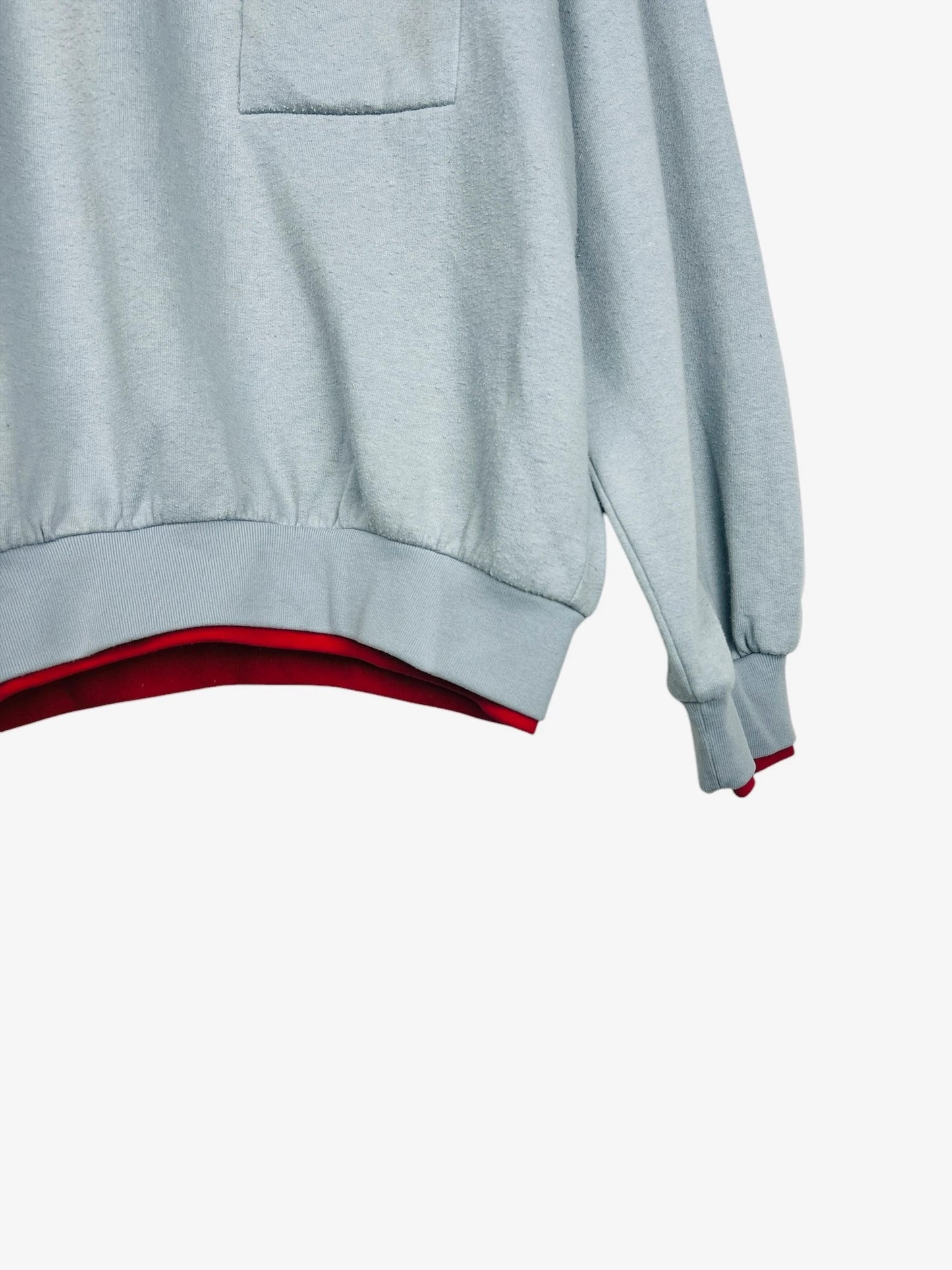 Sweat Pull Crewneck Lacoste Vintage Gris & Rouge 90' - L (B59)
