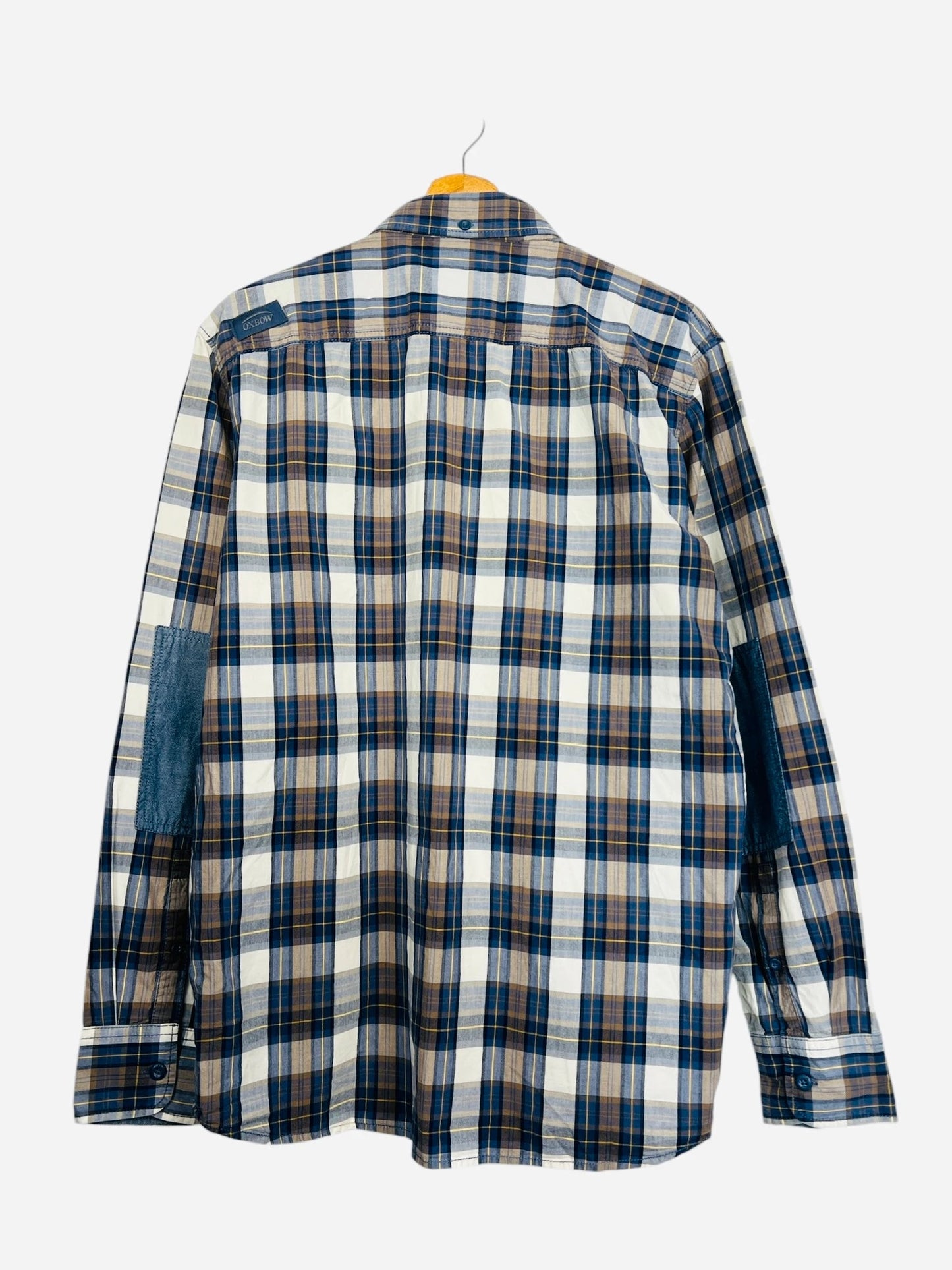 Chemise Oxbow à carreaux Manches Longues Vintage Bleu - L (B68)
