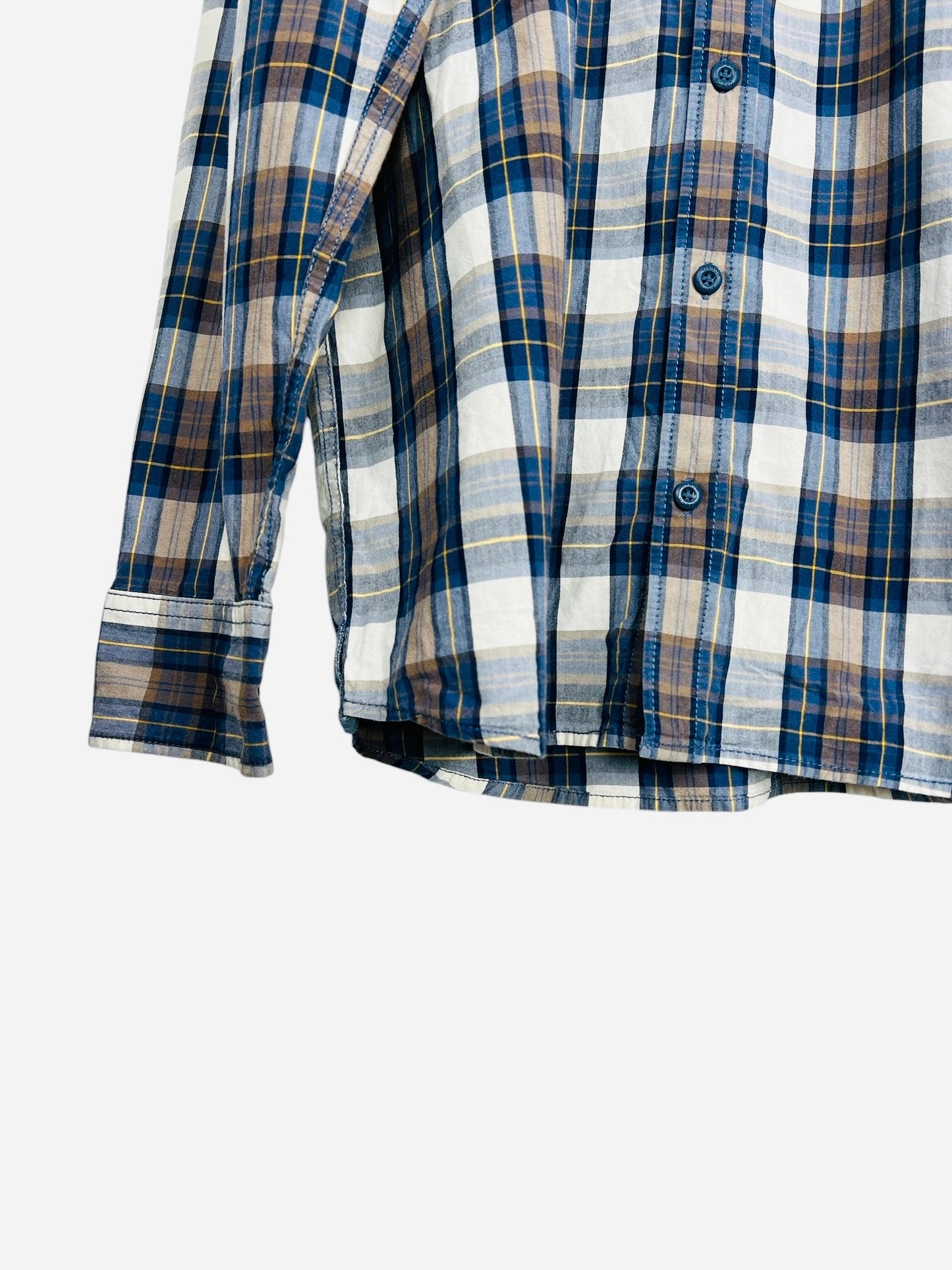 Chemise Oxbow à carreaux Manches Longues Vintage Bleu - L (B68)
