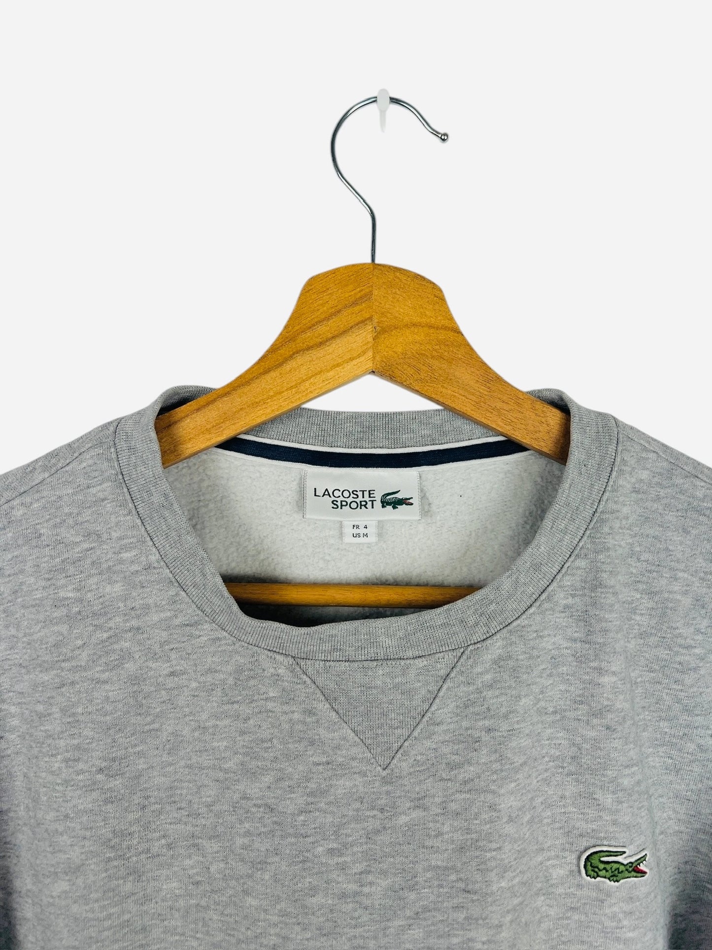 Sweat Pull Crewneck Lacoste Vintage Gris 90' - M (B71)