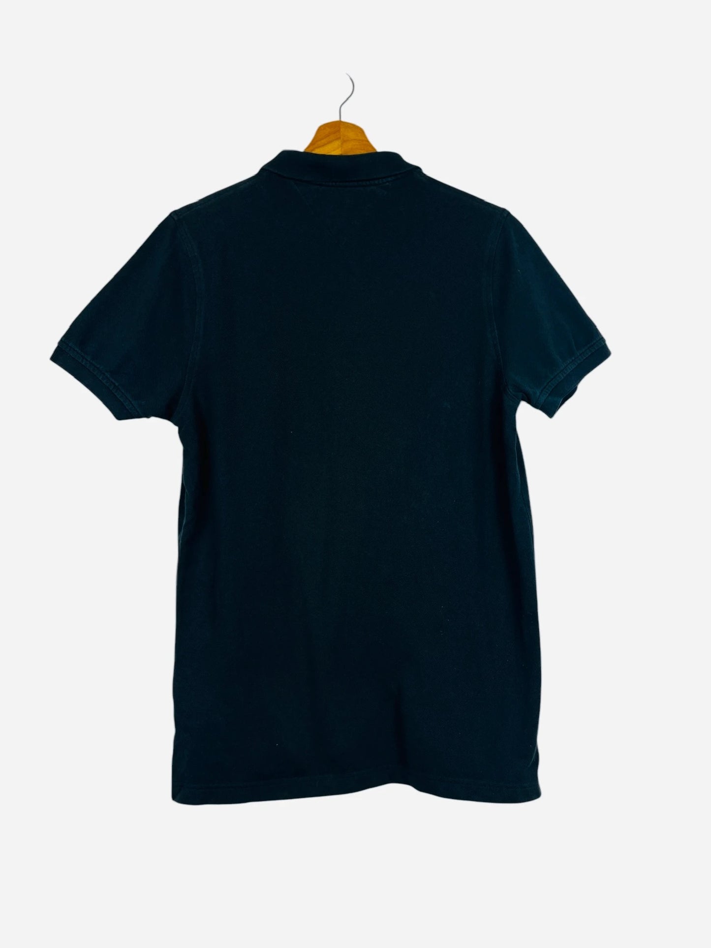 Polo Tommy Hilfiger Logo Brodé Uni Noir - M (B74)