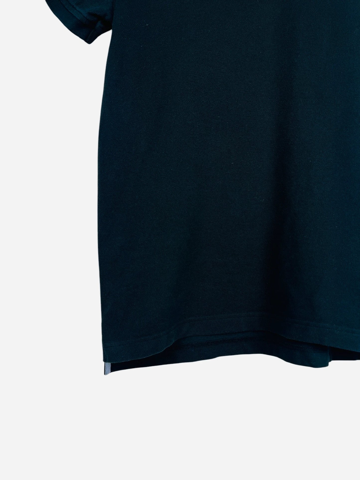 Polo Tommy Hilfiger Logo Brodé Uni Noir - M (B74)