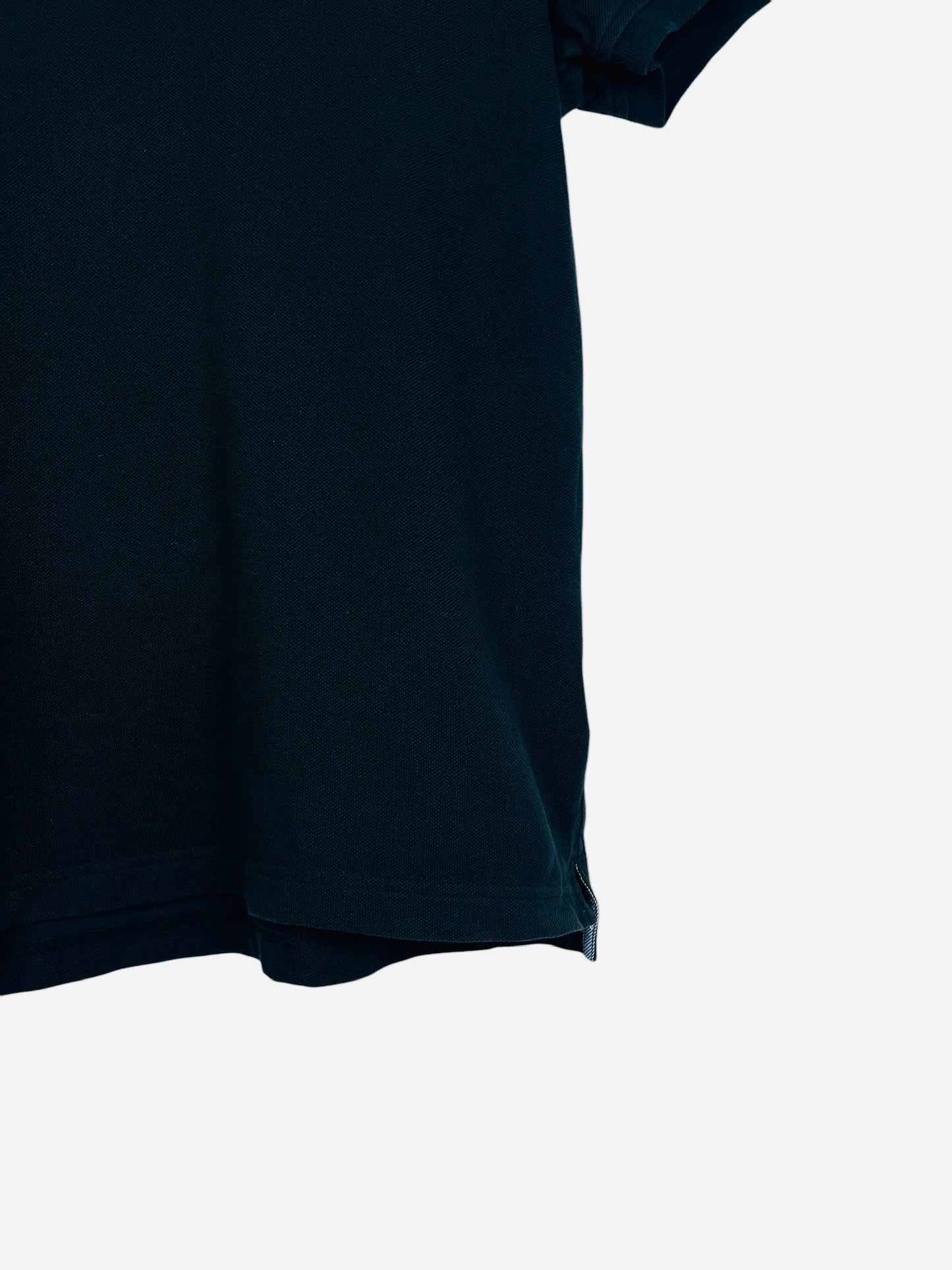Polo Tommy Hilfiger Logo Brodé Uni Noir - M (B74)