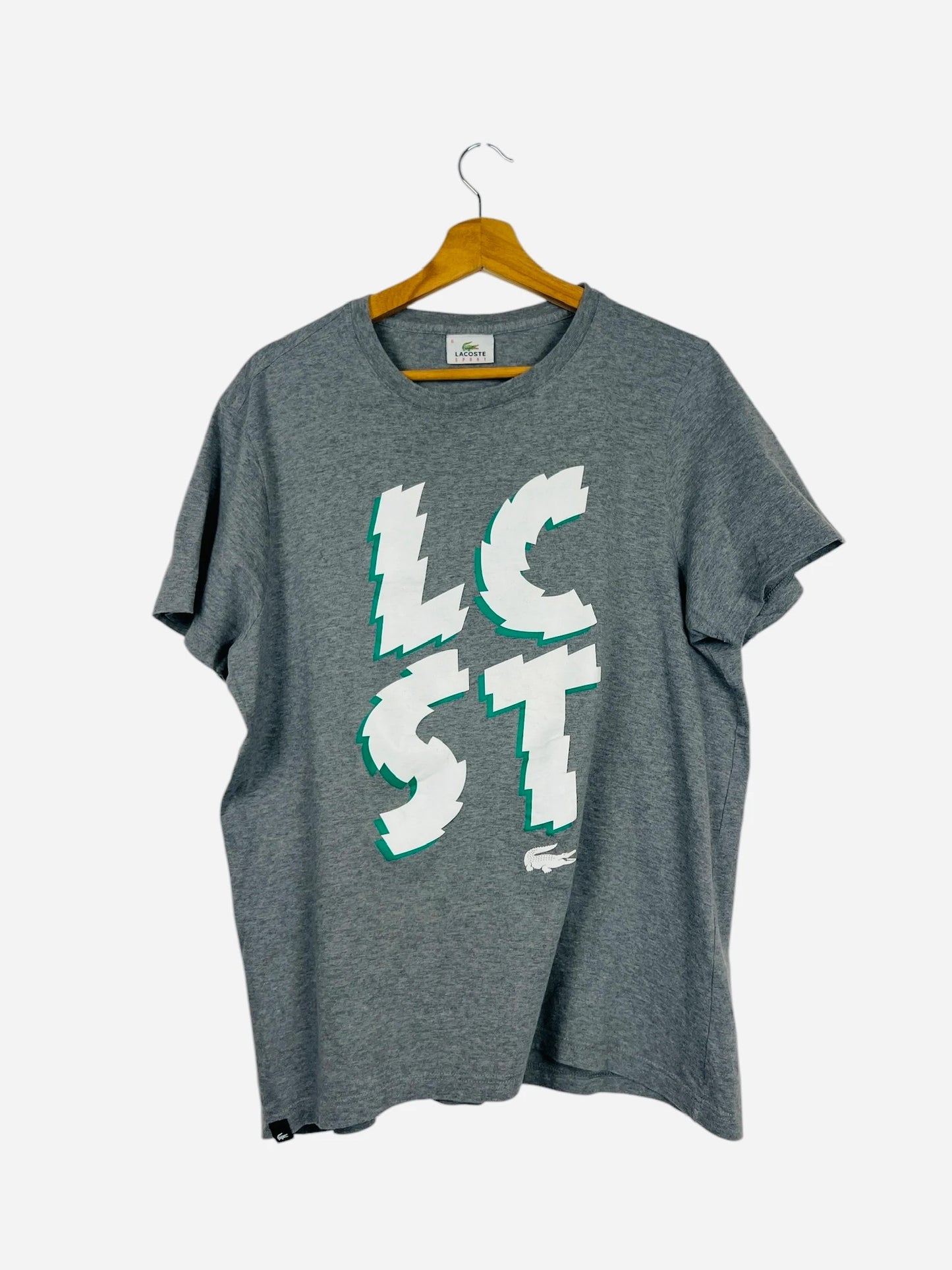 T-Shirt Lacoste Logo Sport Tennis Gris - L (B75)