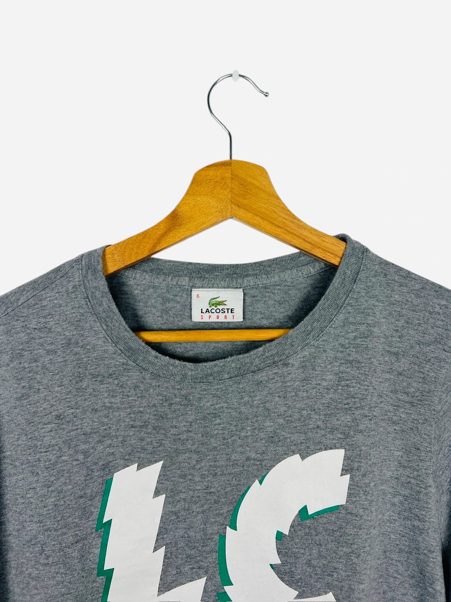 T-Shirt Lacoste Logo Sport Tennis Gris - L (B75)