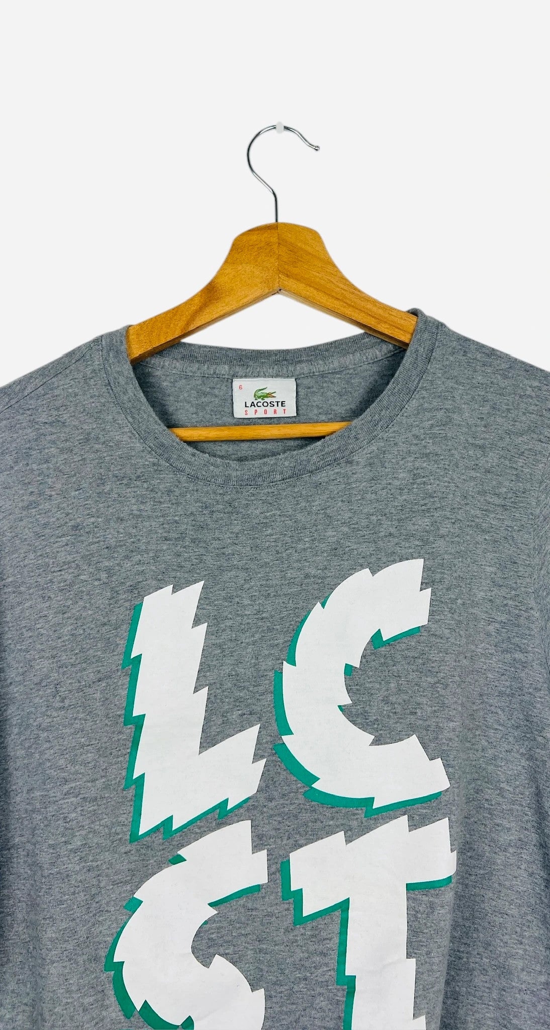 T-Shirt Lacoste Logo Sport Tennis Gris - L (B75)