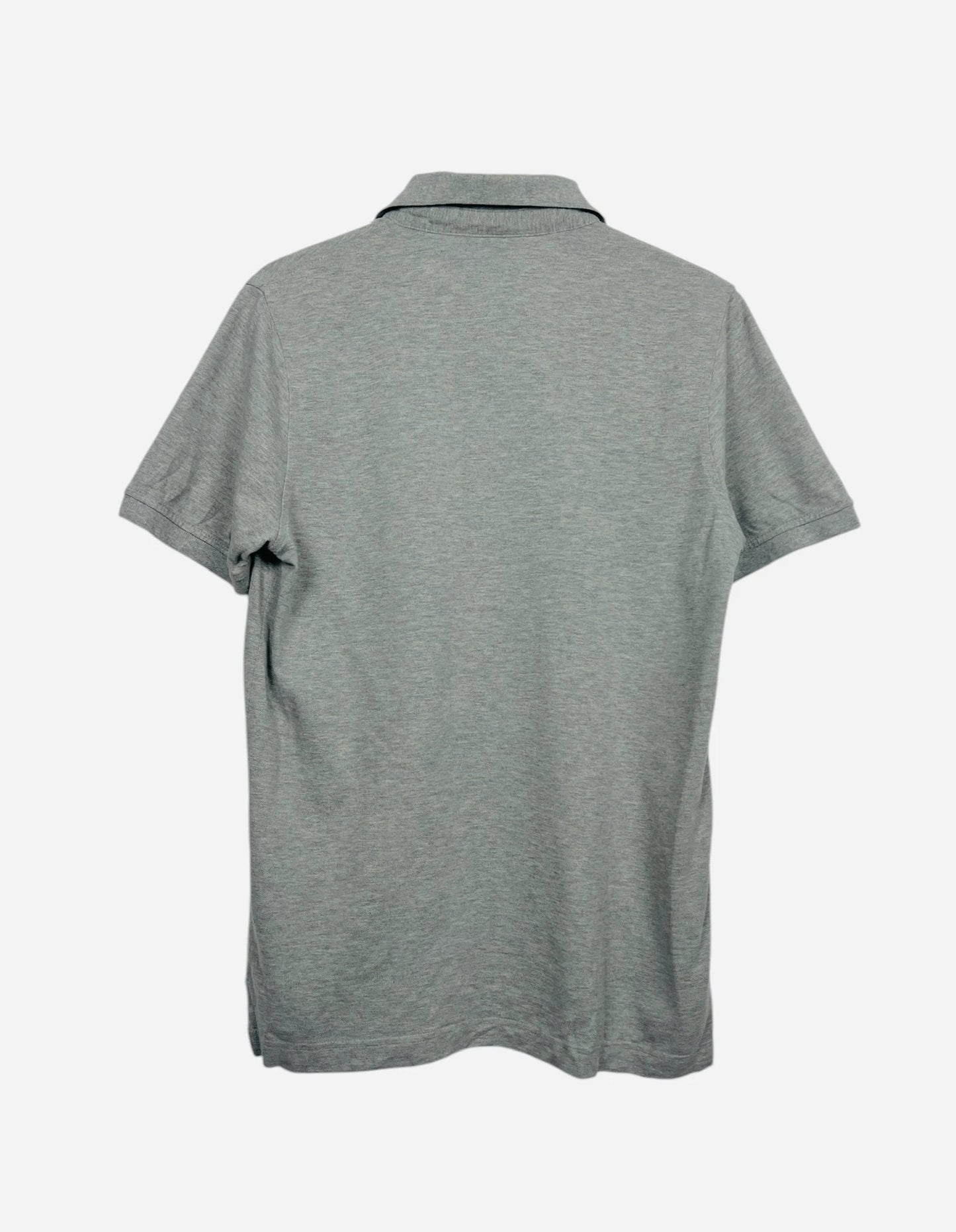 Polo Tommy Hilfiger Logo Brodé Uni Gris - M (B77)