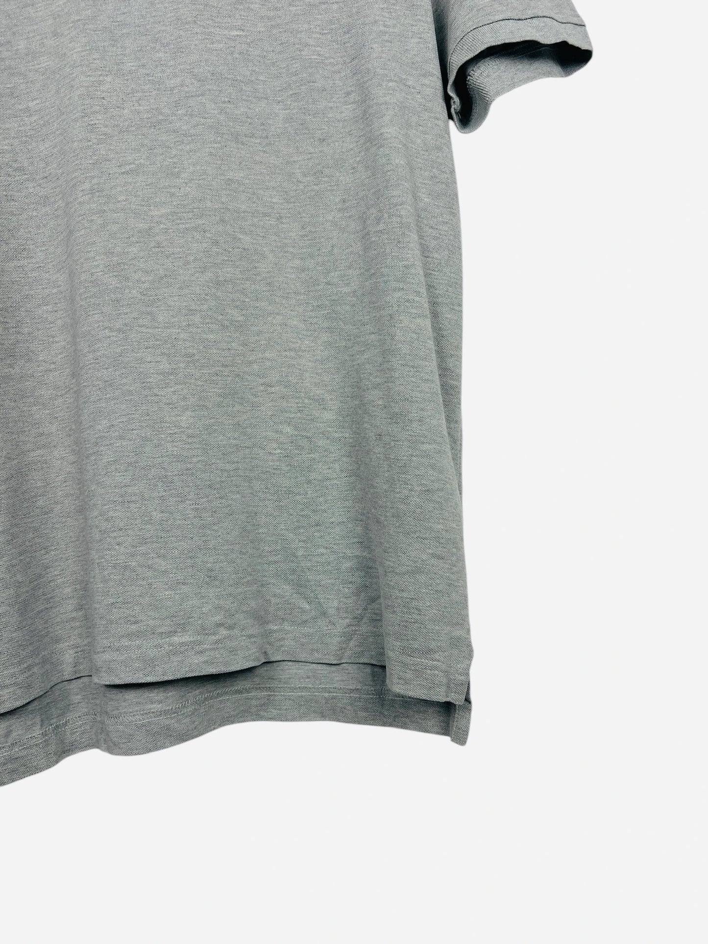 Polo Tommy Hilfiger Logo Brodé Uni Gris - M (B77)