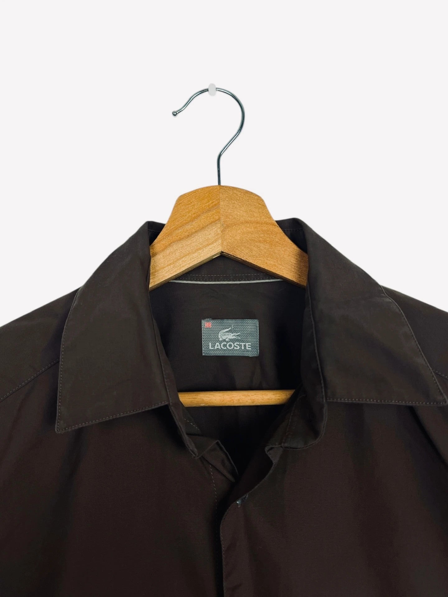 Chemise Lacoste Manches Longues Vintage Marron - S (B78)