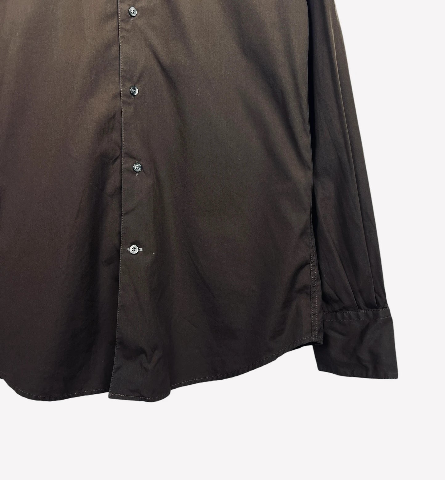 Chemise Lacoste Manches Longues Vintage Marron - S (B78)