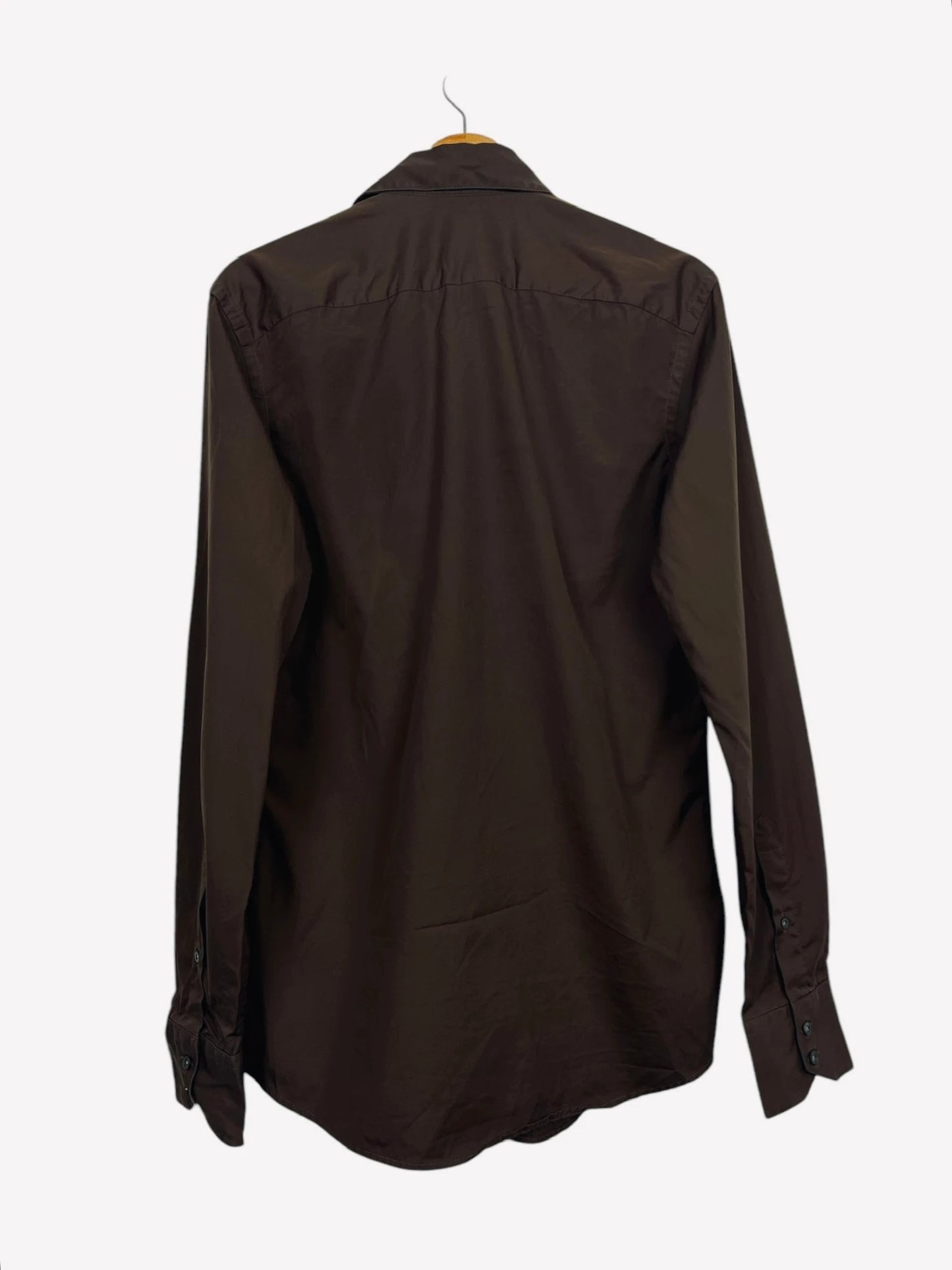 Chemise Lacoste Manches Longues Vintage Marron - S (B78)