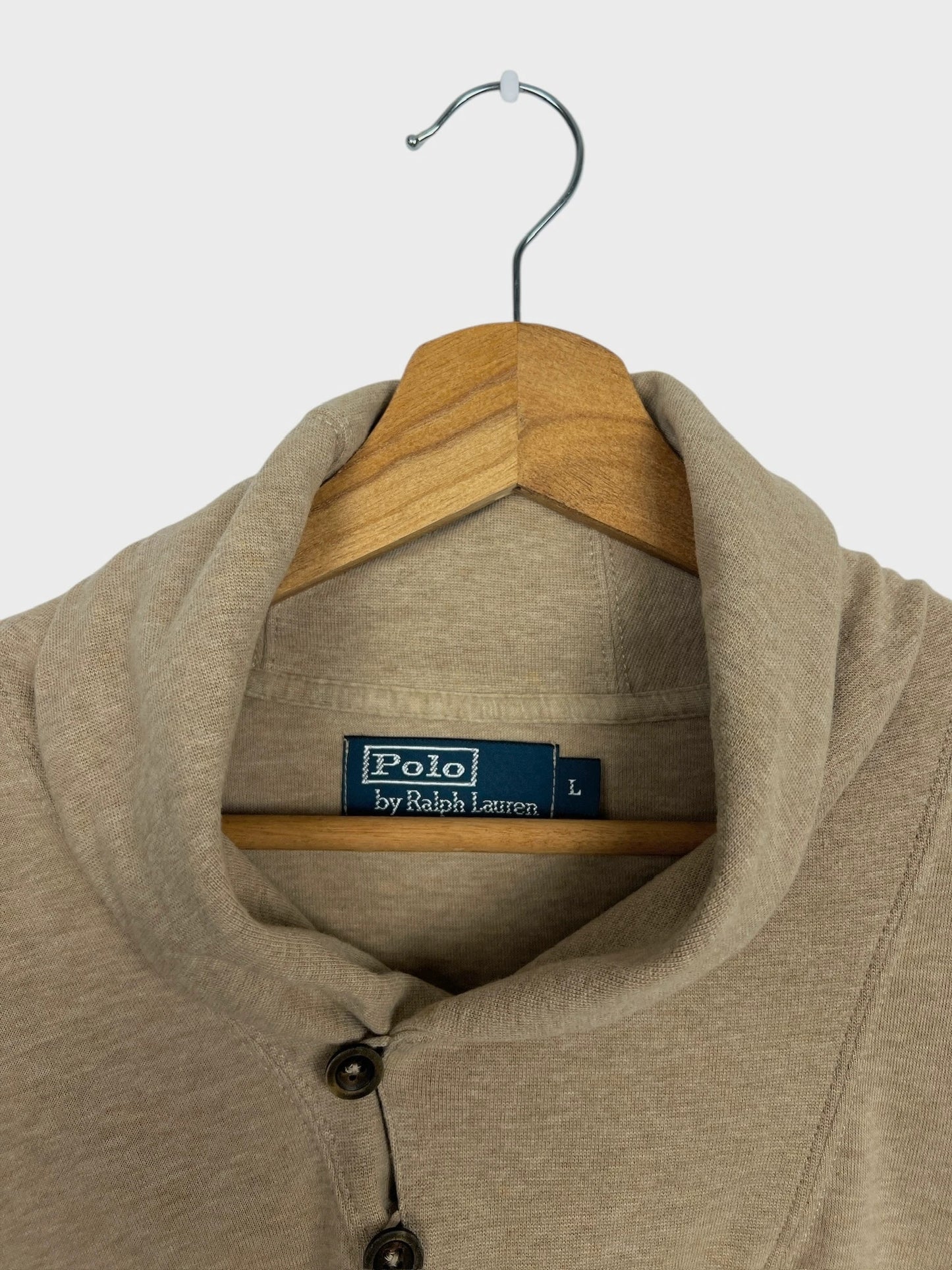 Pull Sweat Col Montant Crewneck Vintage Sweat Crème - L (B82)