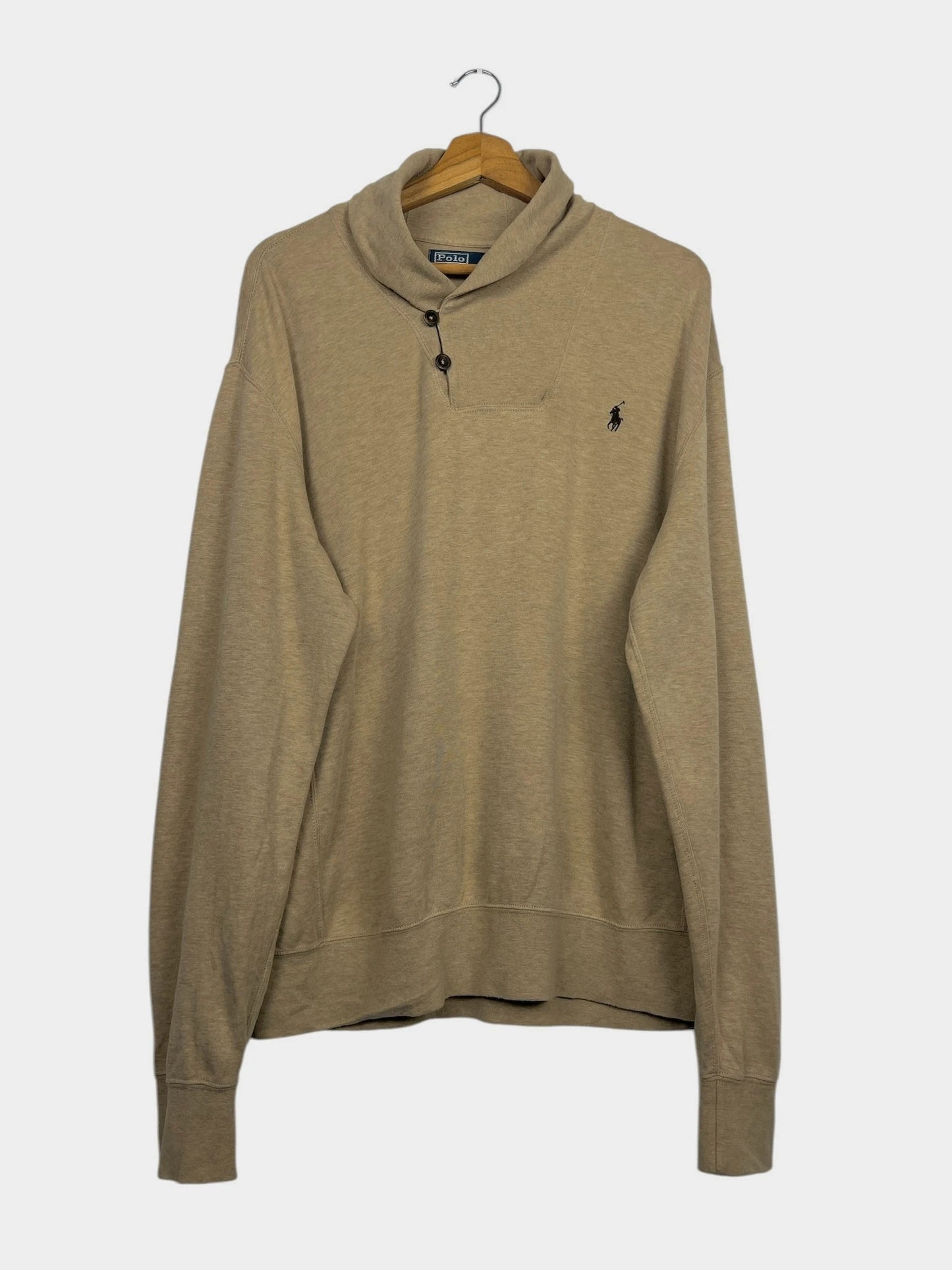 Pull Sweat Col Montant Crewneck Vintage Sweat Crème - L (B82)