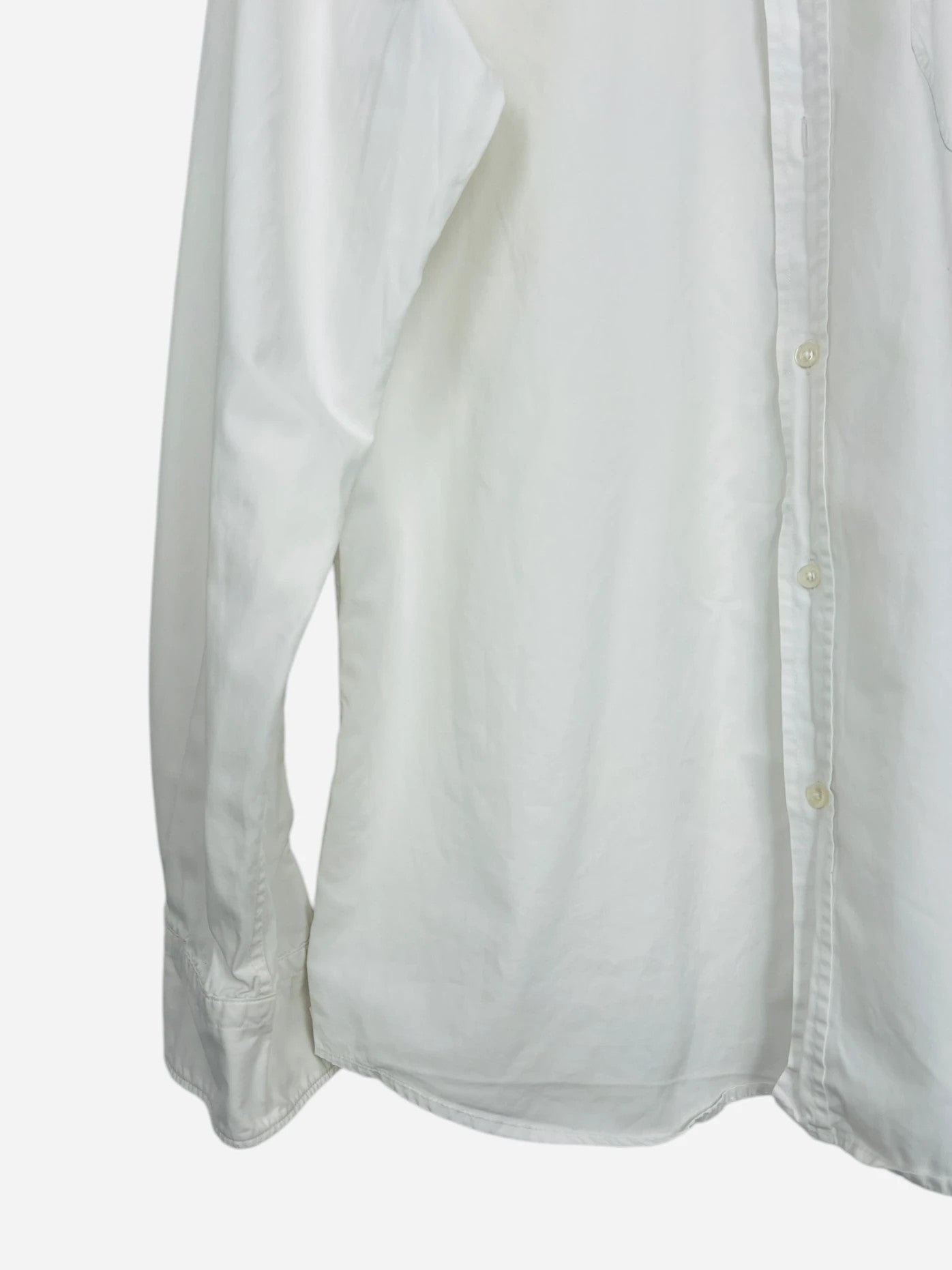 Chemise Lacoste Manches Longues Vintage Blanc - M (B86)