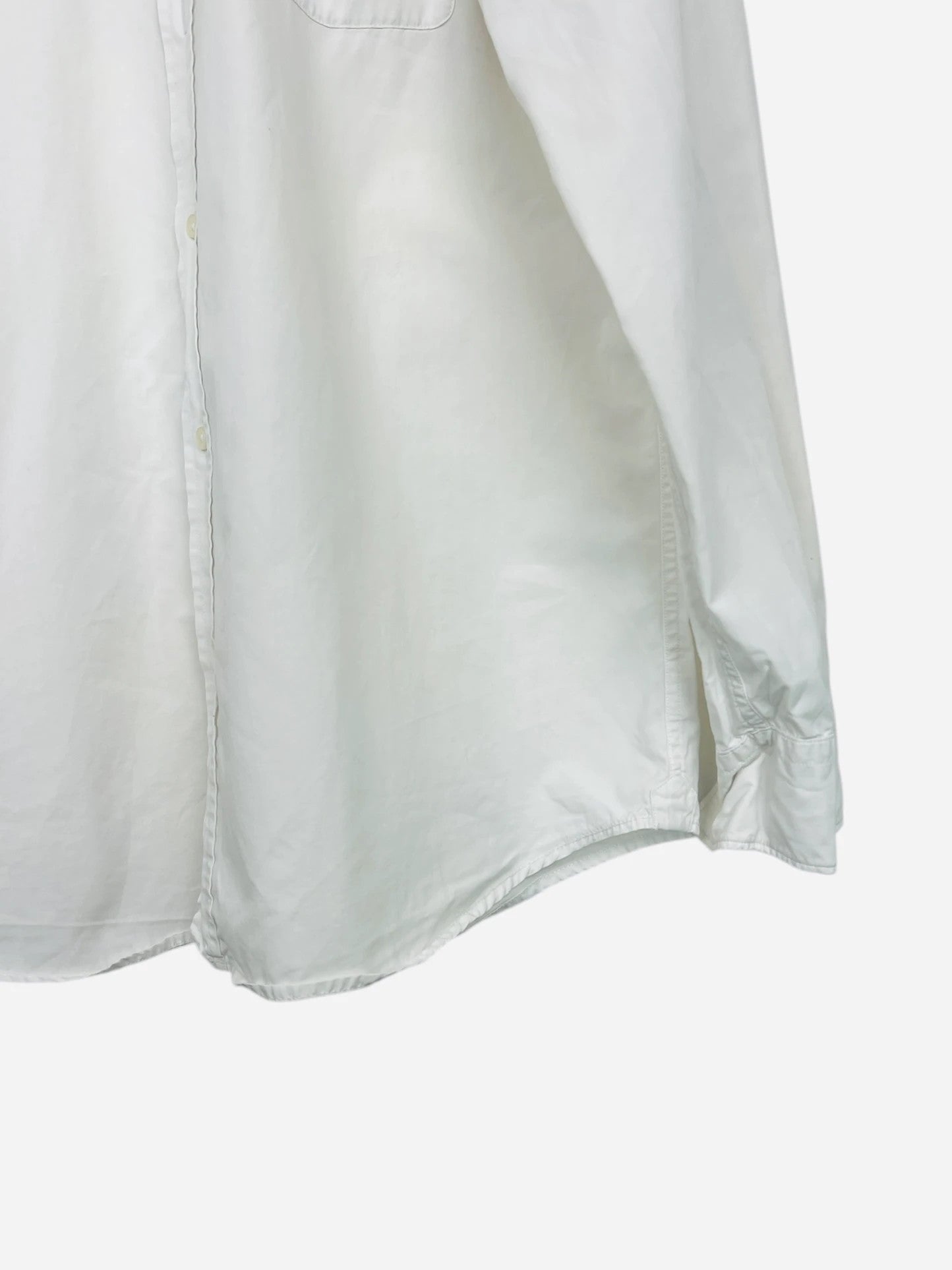 Chemise Lacoste Manches Longues Vintage Blanc - M (B86)