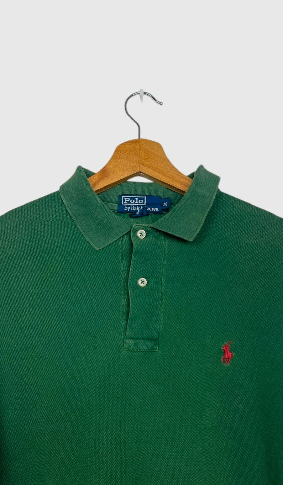 Polo Ralph Lauren Brodé Uni Vert - M (B88)