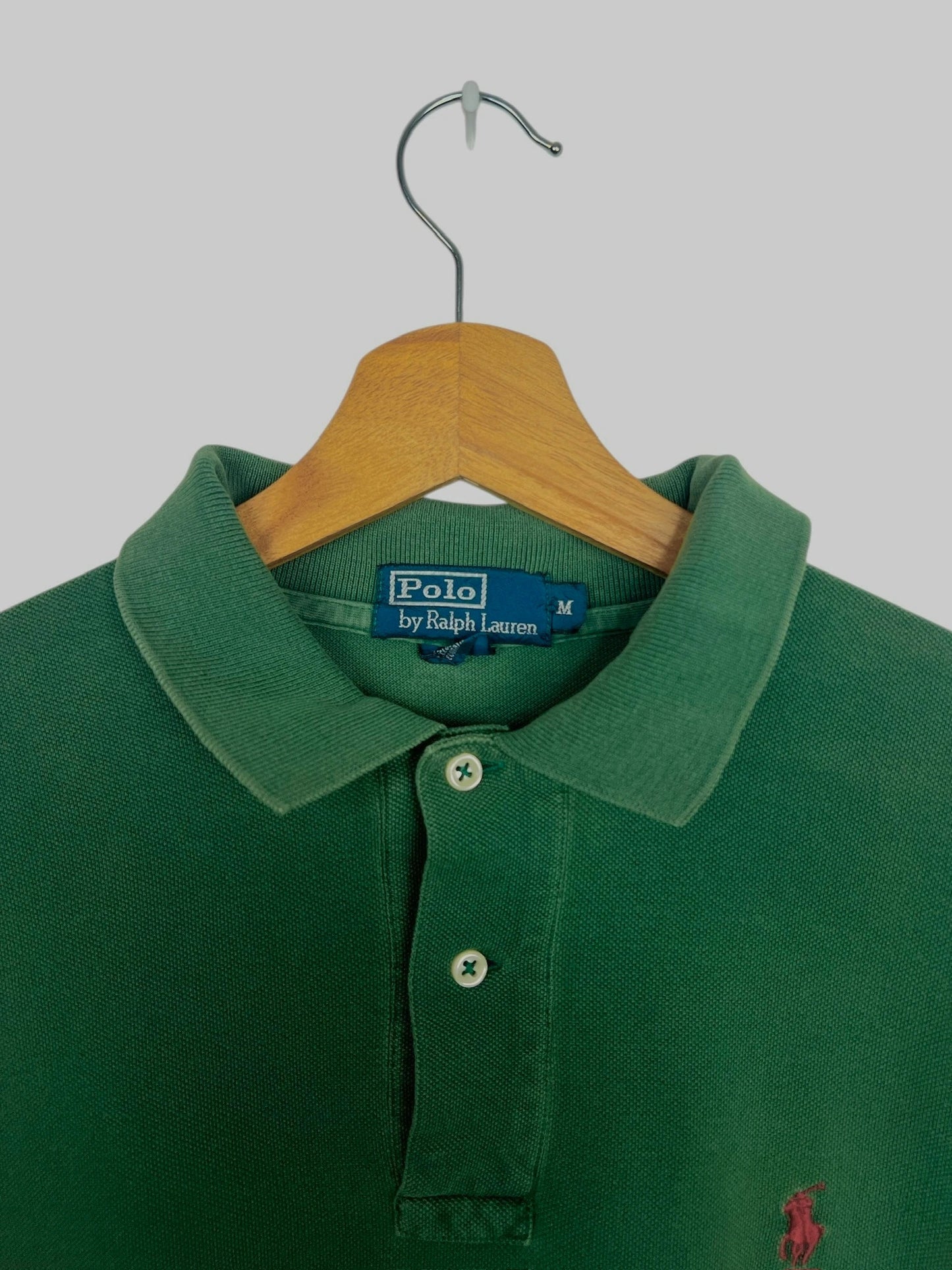 Polo Ralph Lauren Brodé Uni Vert - M (B88)