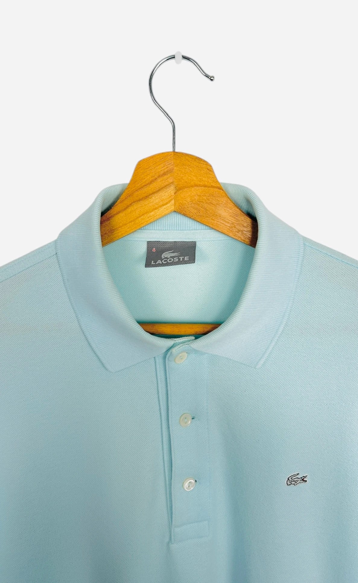 Polo Lacoste Brodé Uni Bleu Ciel - M (B90)