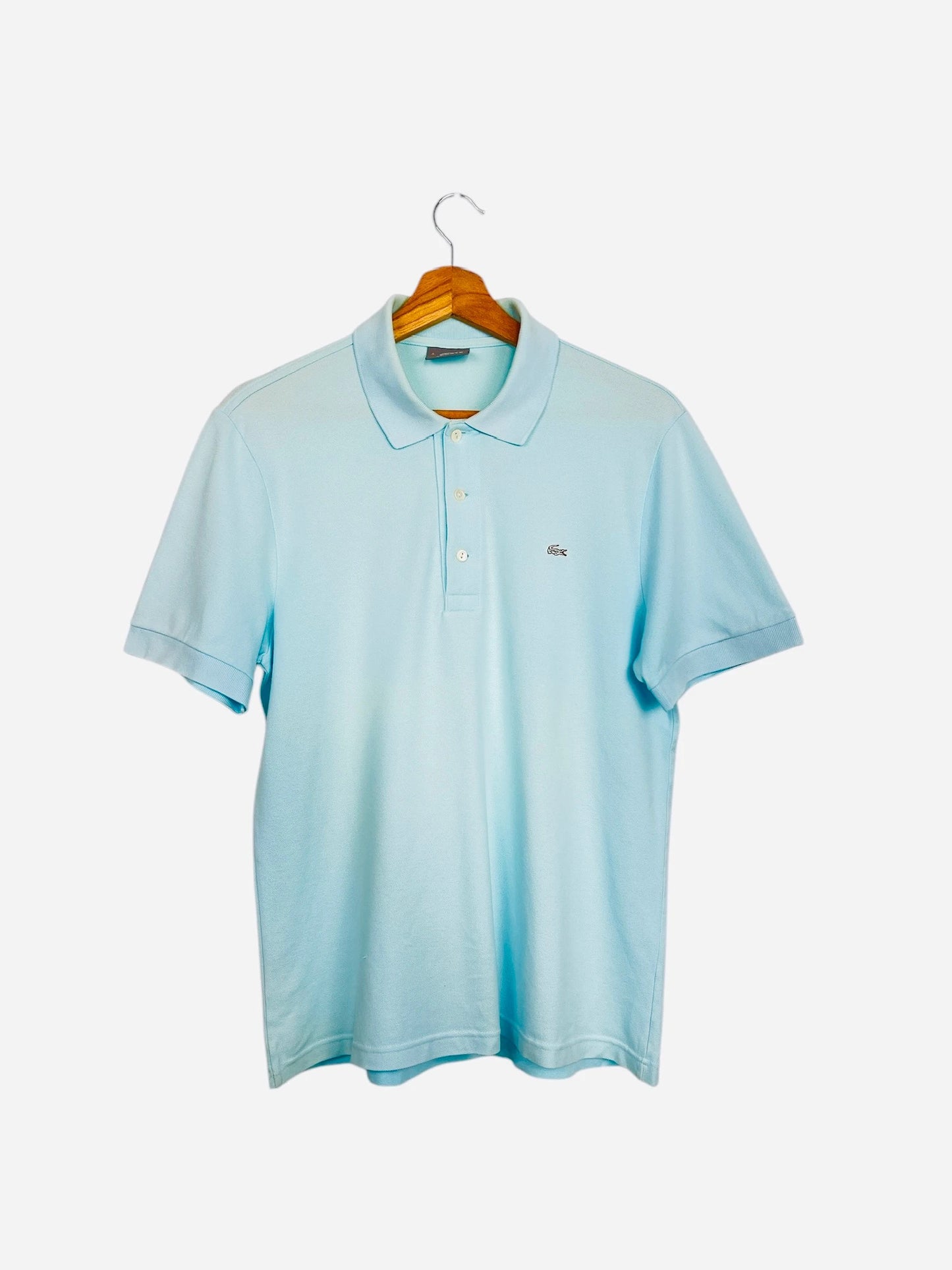 Polo Lacoste Brodé Uni Bleu Ciel - M (B90)