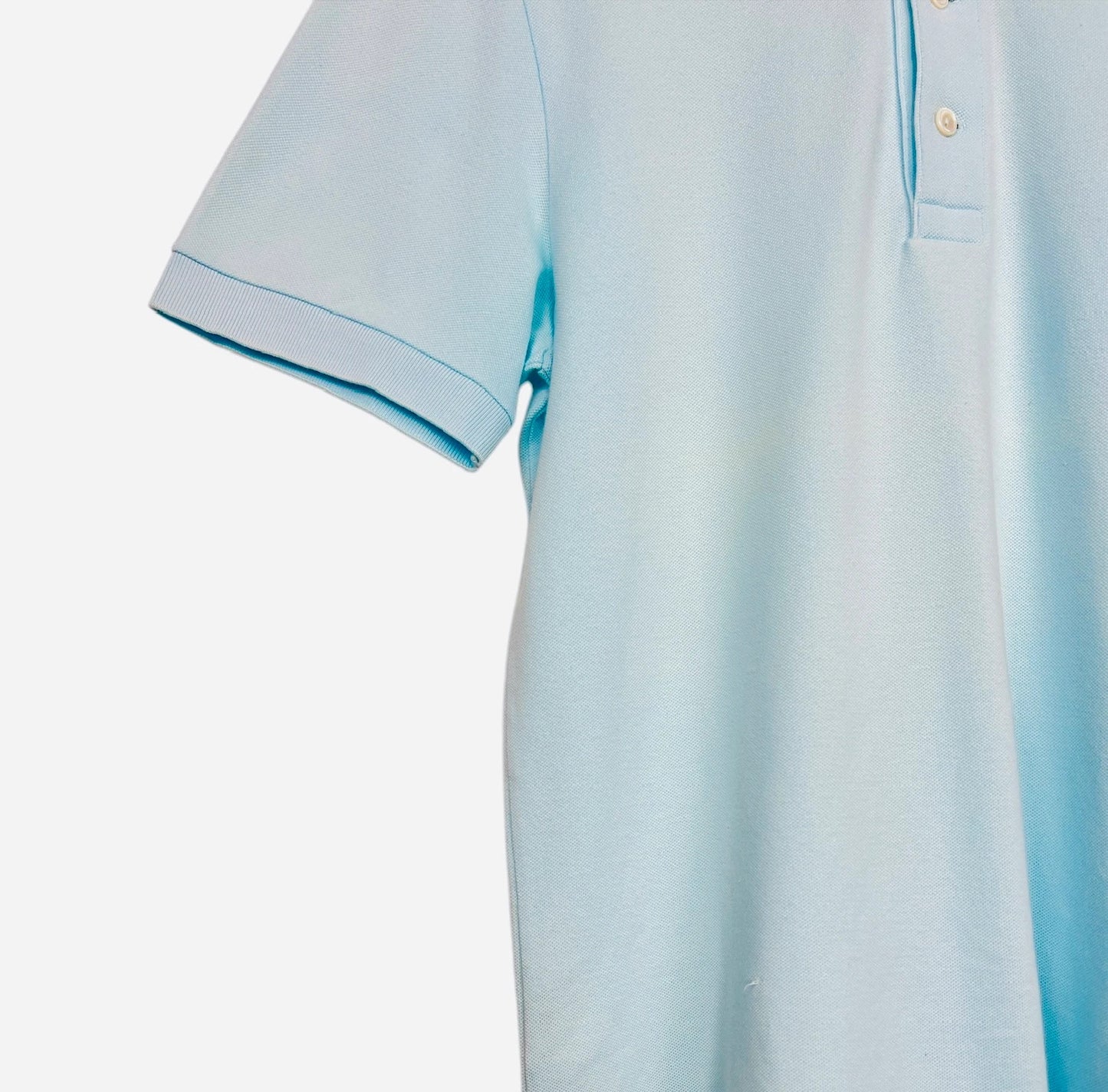 Polo Lacoste Brodé Uni Bleu Ciel - M (B90)