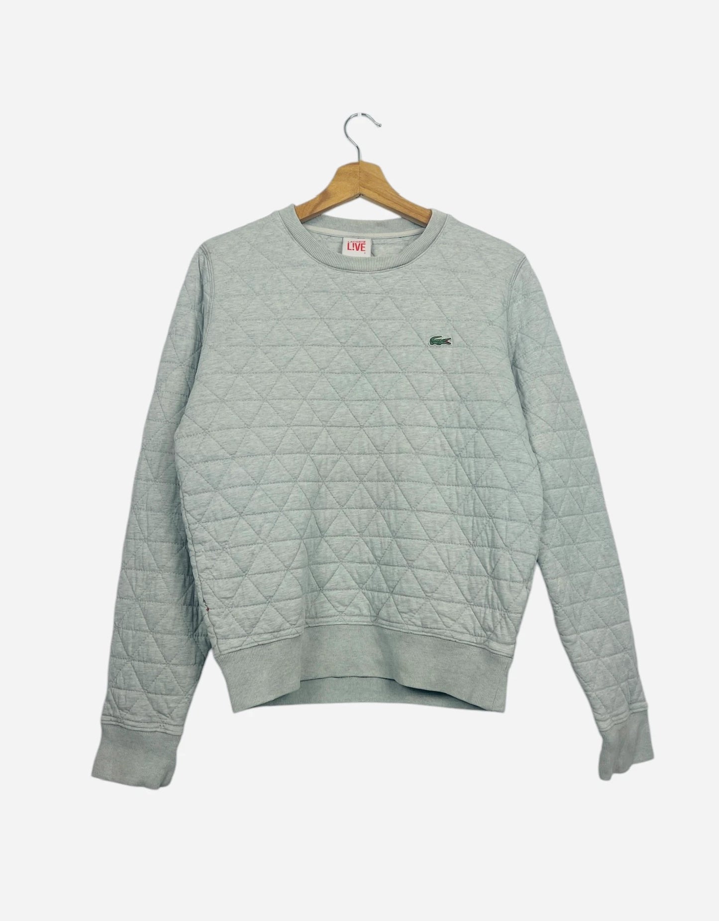 Pull Crewneck Col U Sweat Lacoste Gris Vintage - S (B94)