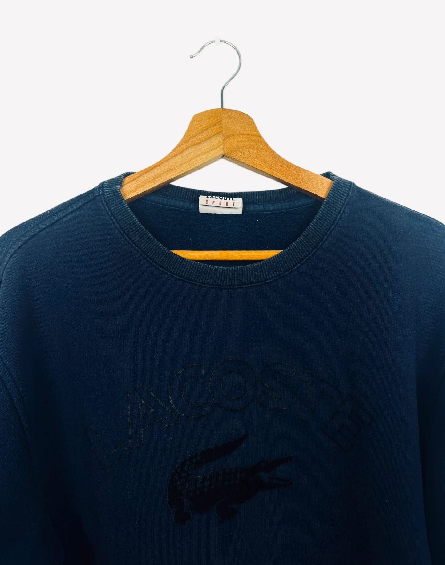 Pull Crewneck Col U Sweat Lacoste Marine - M (B95)