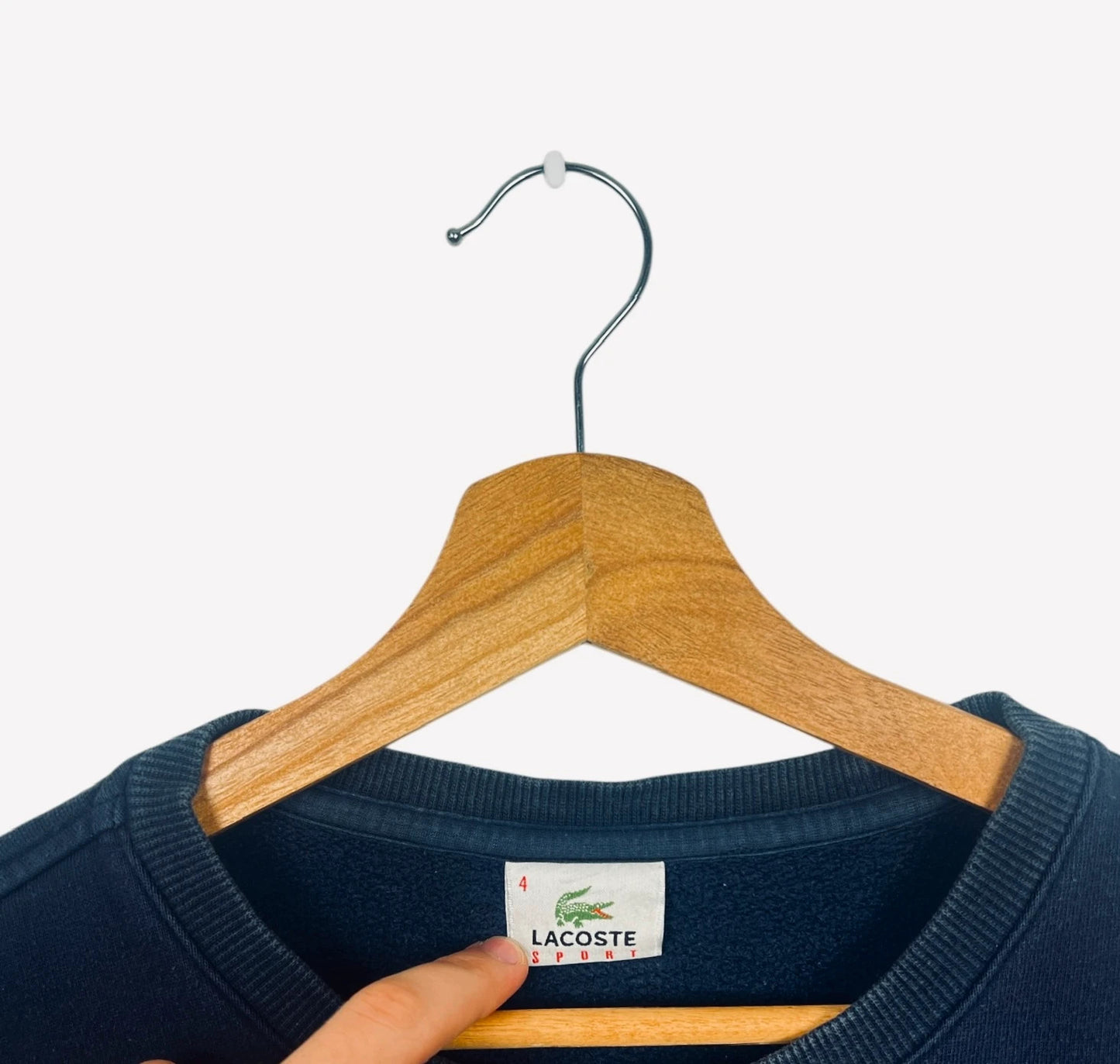 Pull Crewneck Col U Sweat Lacoste Marine - M (B95)