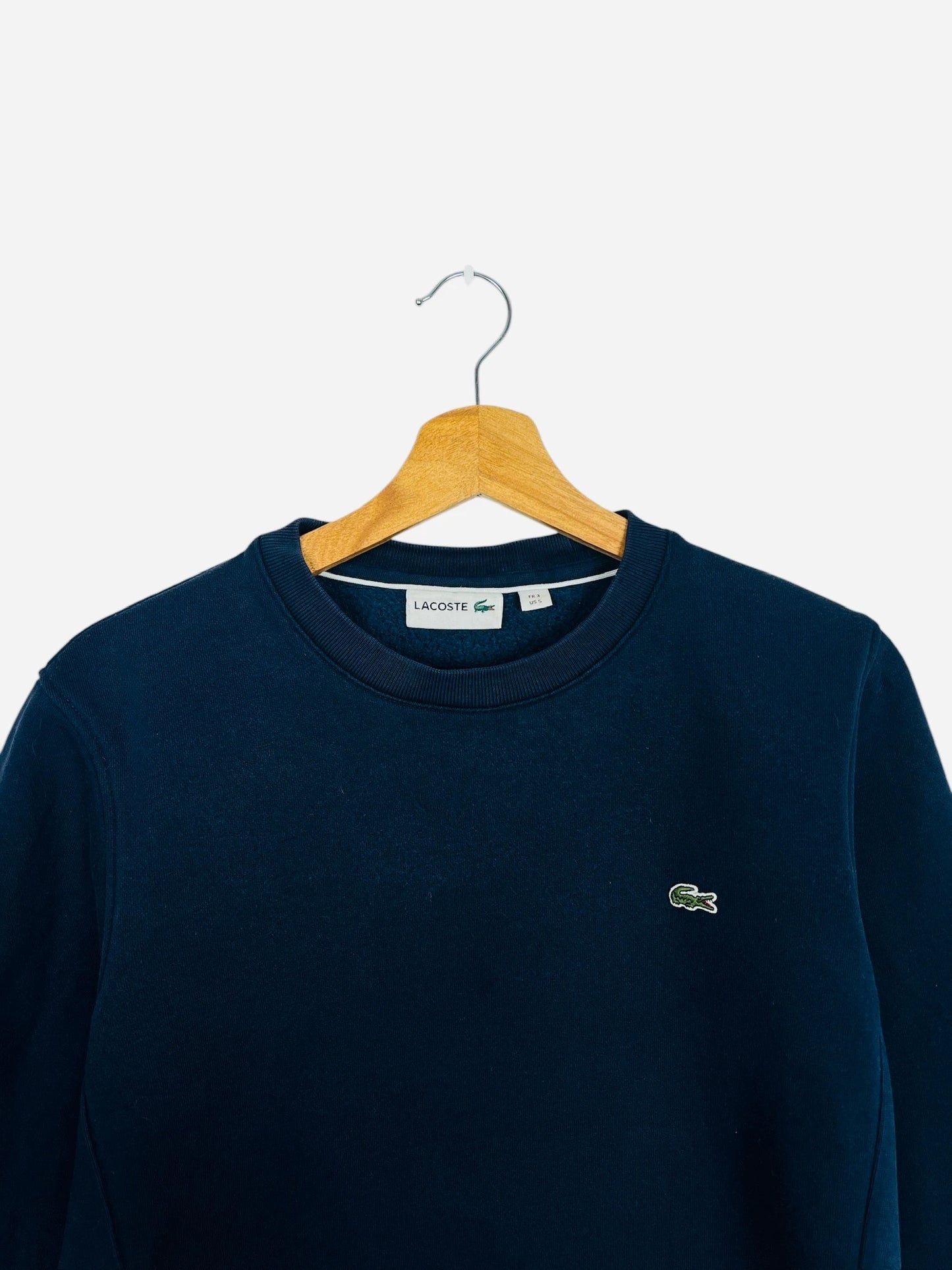 Pull Crewneck Col U Sweat Lacoste Marine Vintage - S (B98)