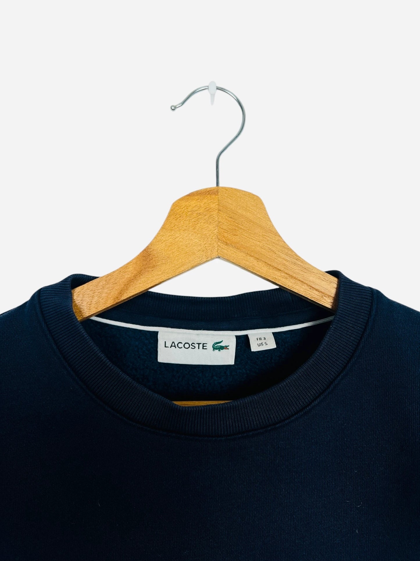 Pull Crewneck Col U Sweat Lacoste Marine Vintage - S (B98)