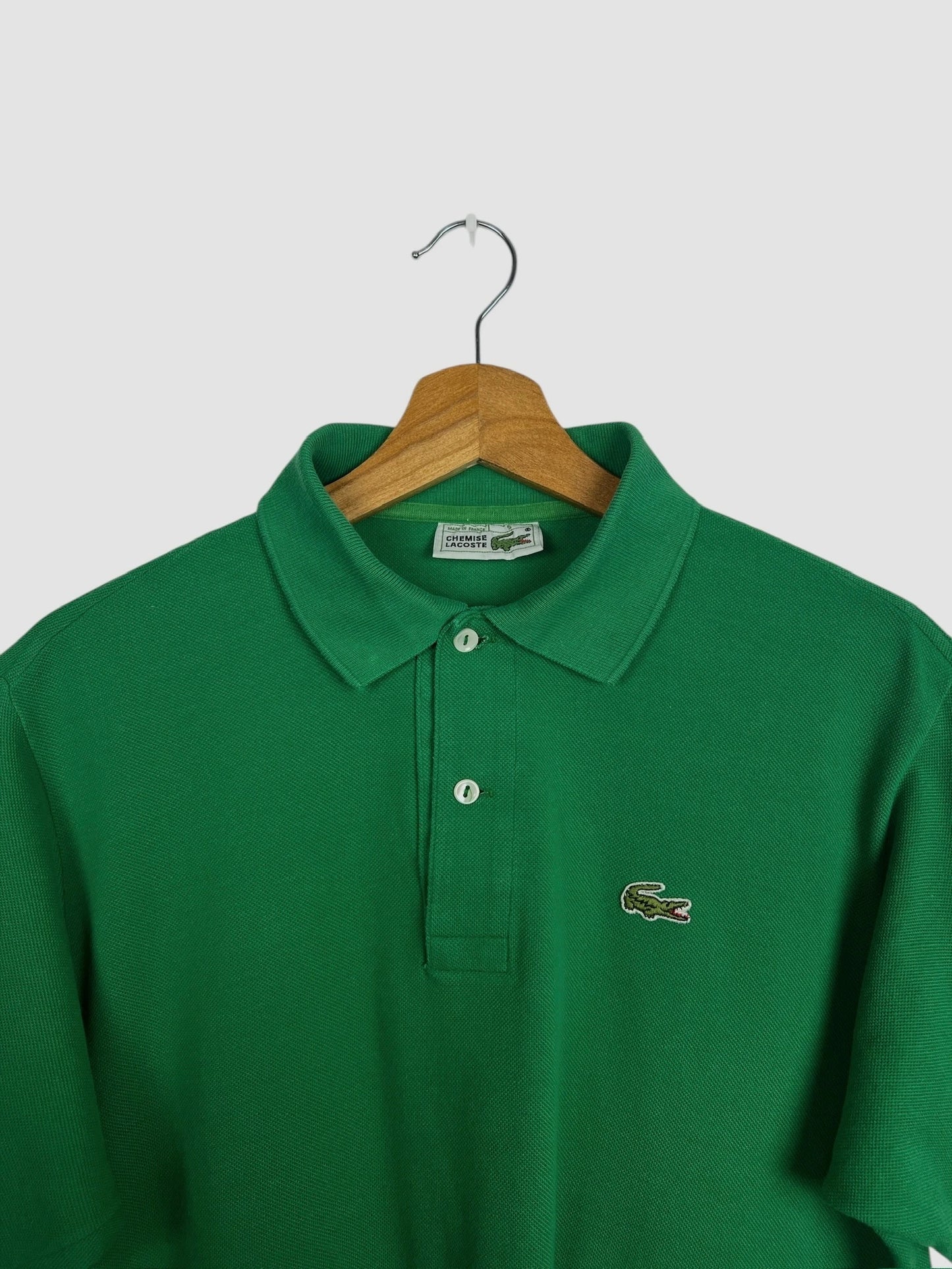 Polo Lacoste Vert Sport Vintage Made in France- L (AG16)