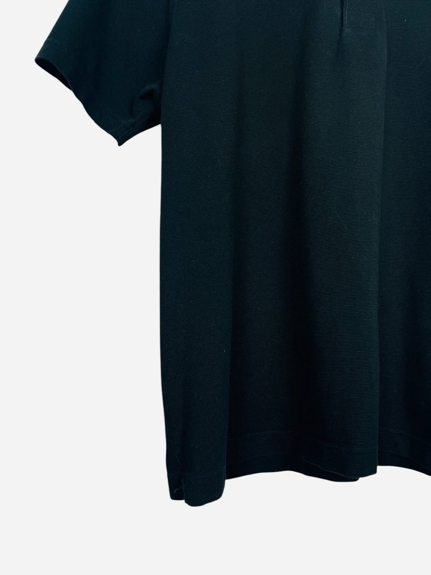 Polo Lacoste Brodé Uni Vintage Noir - L (B104)