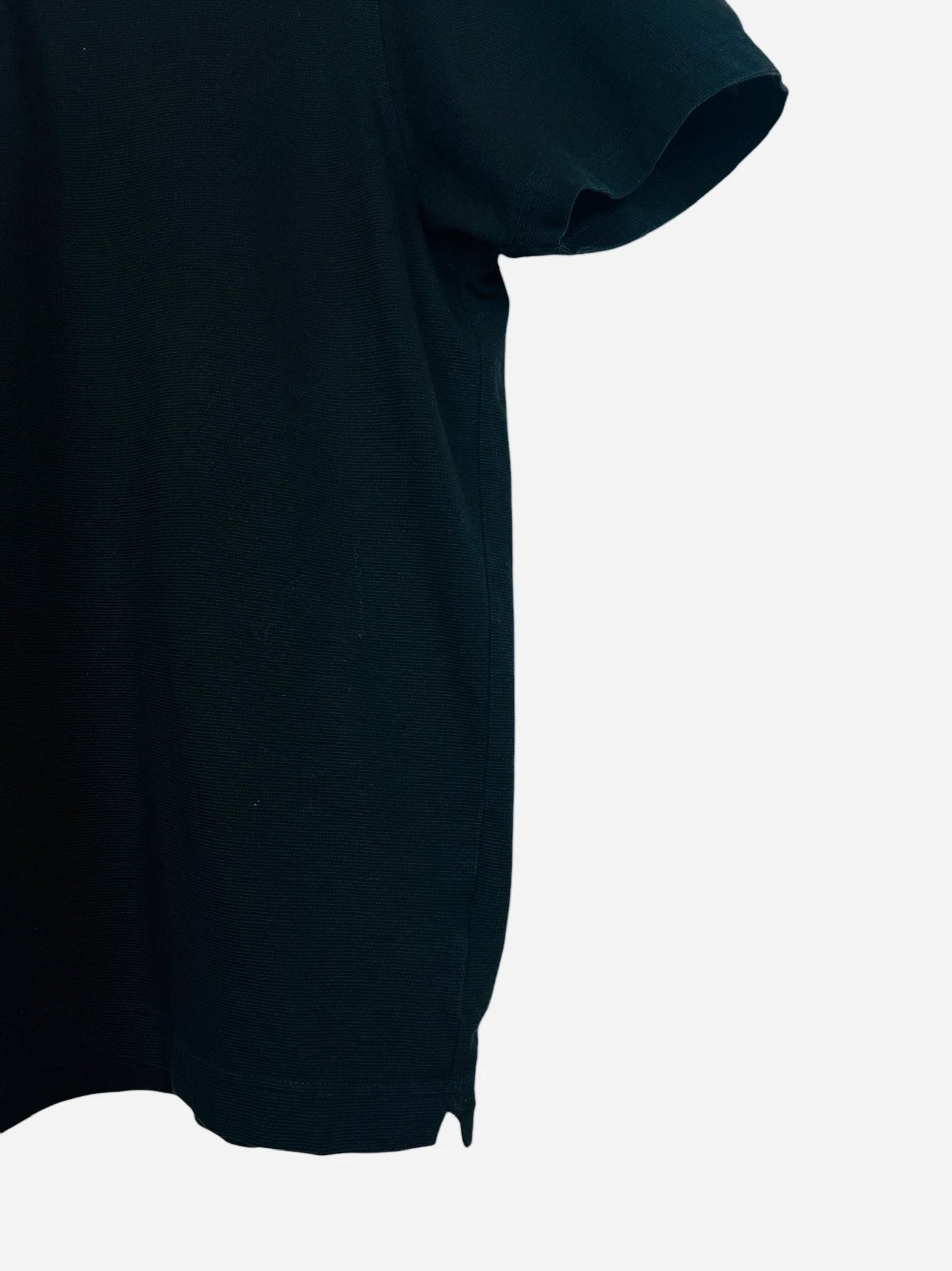 Polo Lacoste Brodé Uni Vintage Noir - L (B104)