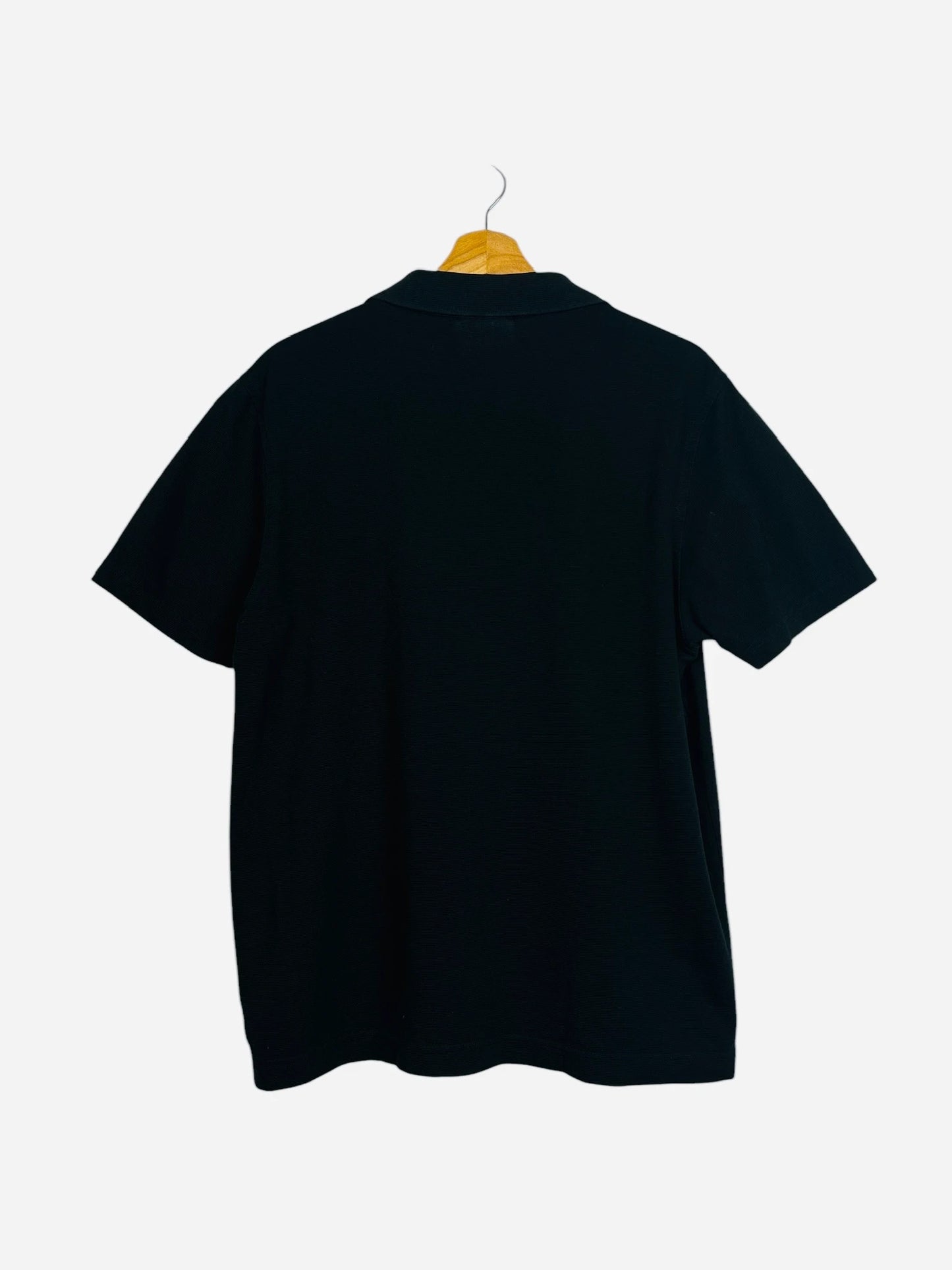 Polo Lacoste Brodé Uni Vintage Noir - L (B104)