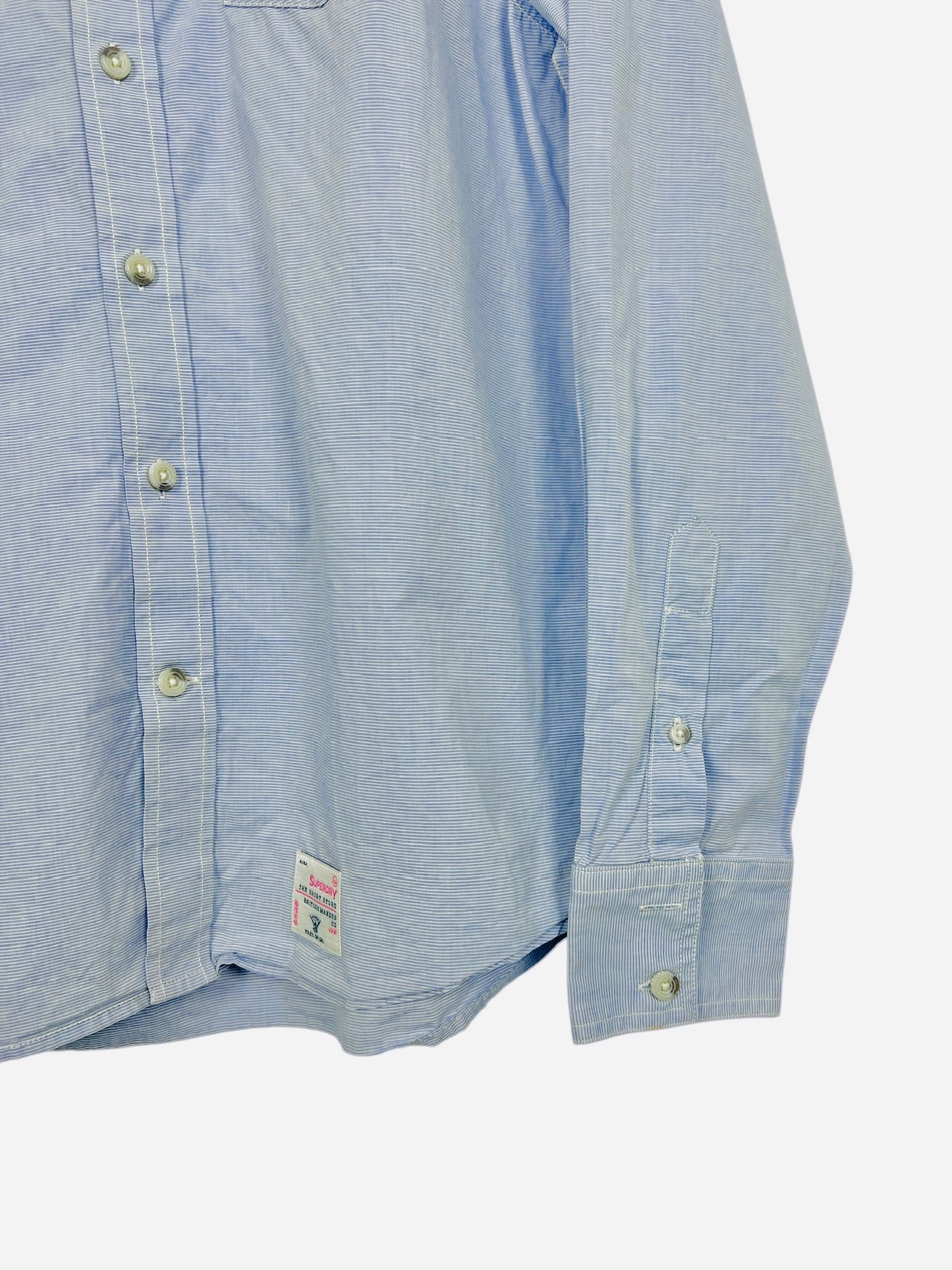 Chemise Uni Style Superdry Bleu Clair Class - L (B114)