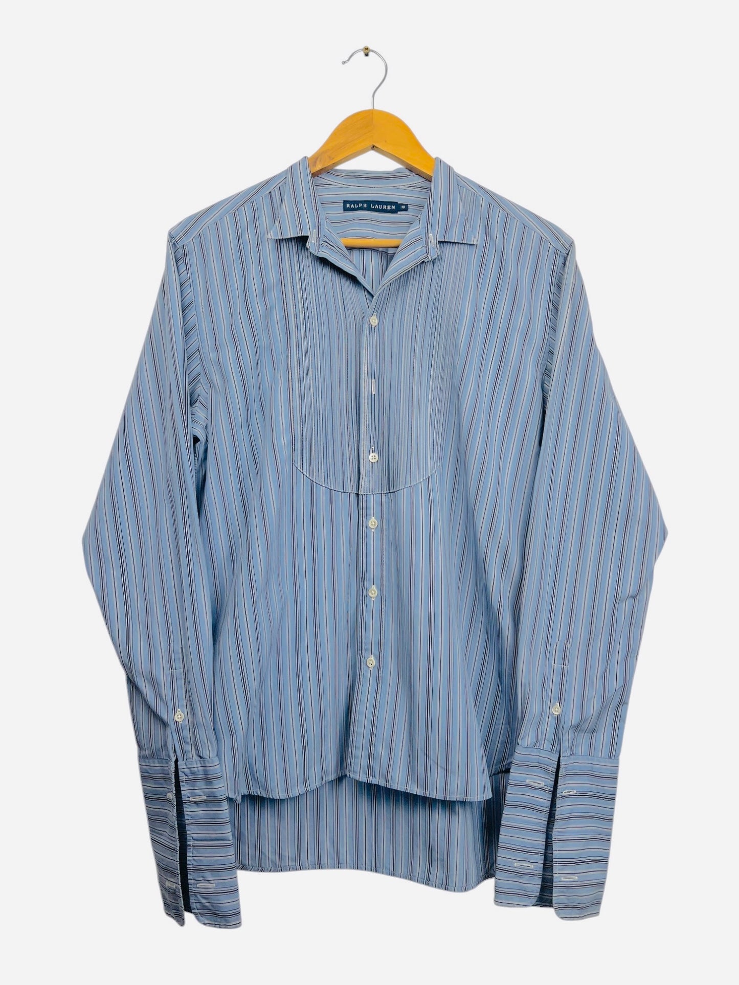 Chemise à rayures Ralph Lauren Bleu - L (B162)
