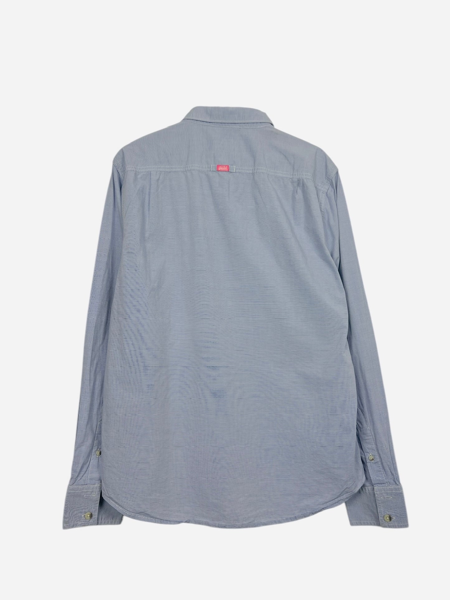Chemise Uni Style Superdry Bleu Clair Class - L (B114)