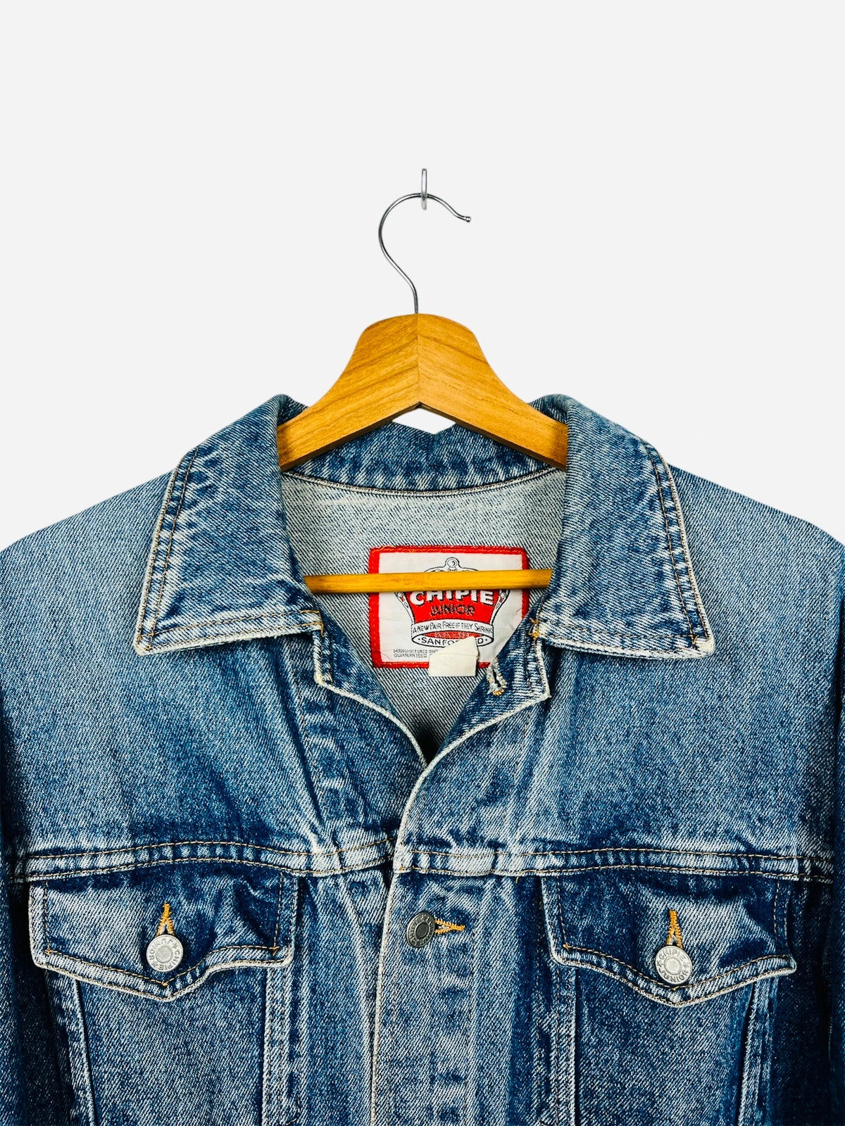 The Trucker Jacket Veste en Jean Bleu Denim Vintage Y2K - M (A377)