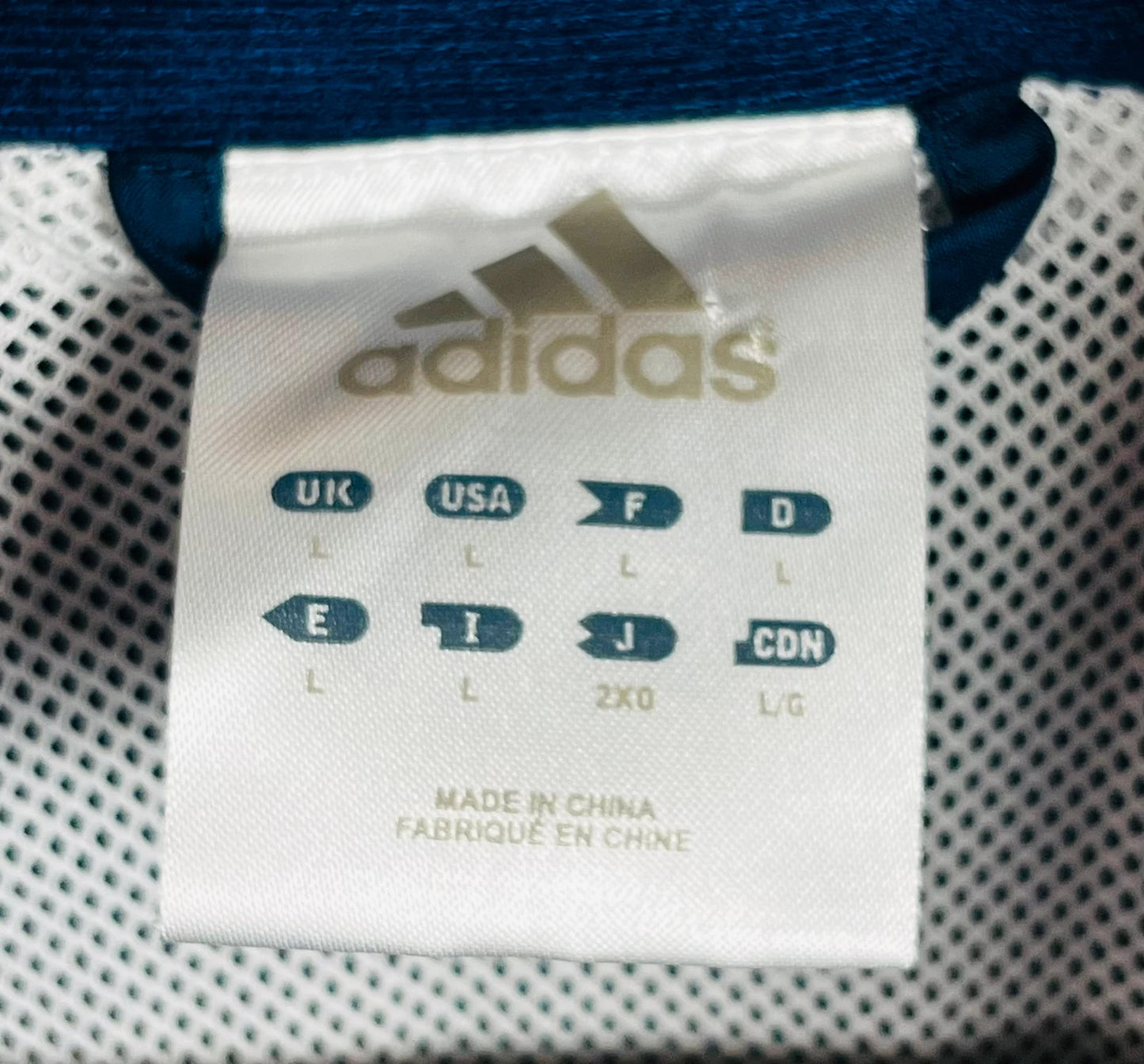 Veste Coupe Vent Jacket Sport Adidas Bleu Marine Tennis USA- L (A387)