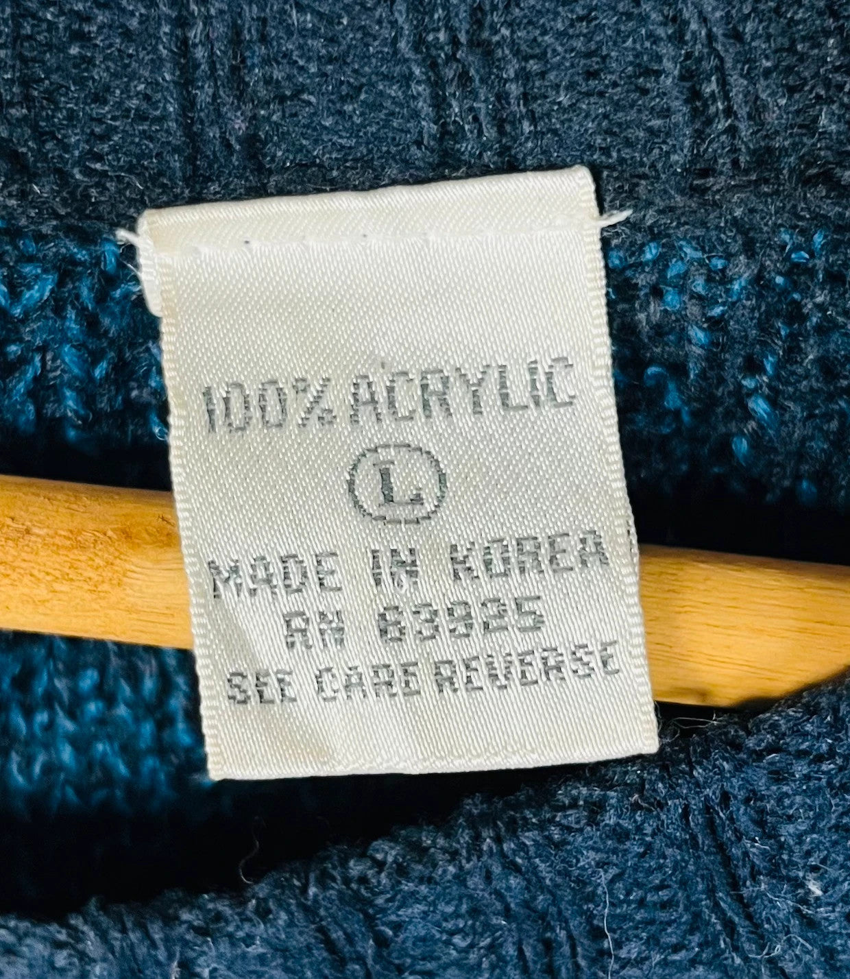 Pull Crewneck Vintage Sweat Bleu Marine & Violet - L (A403)