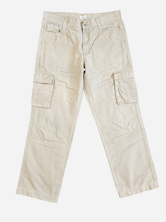 Pantalon Jean décontracté Cargo Vintage Beige - L (A449)